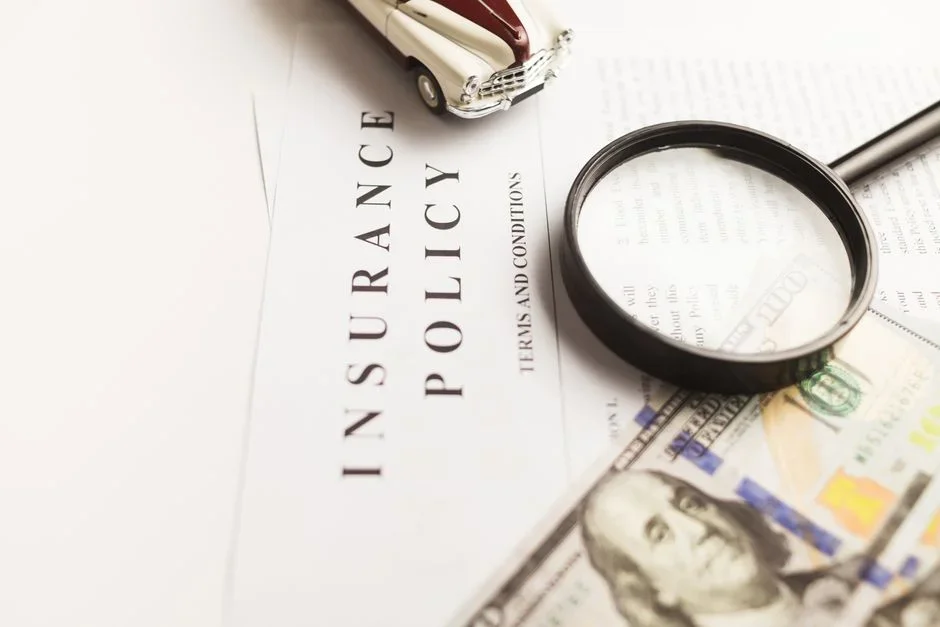 Magnifying glass hovering over a terms and conditions document