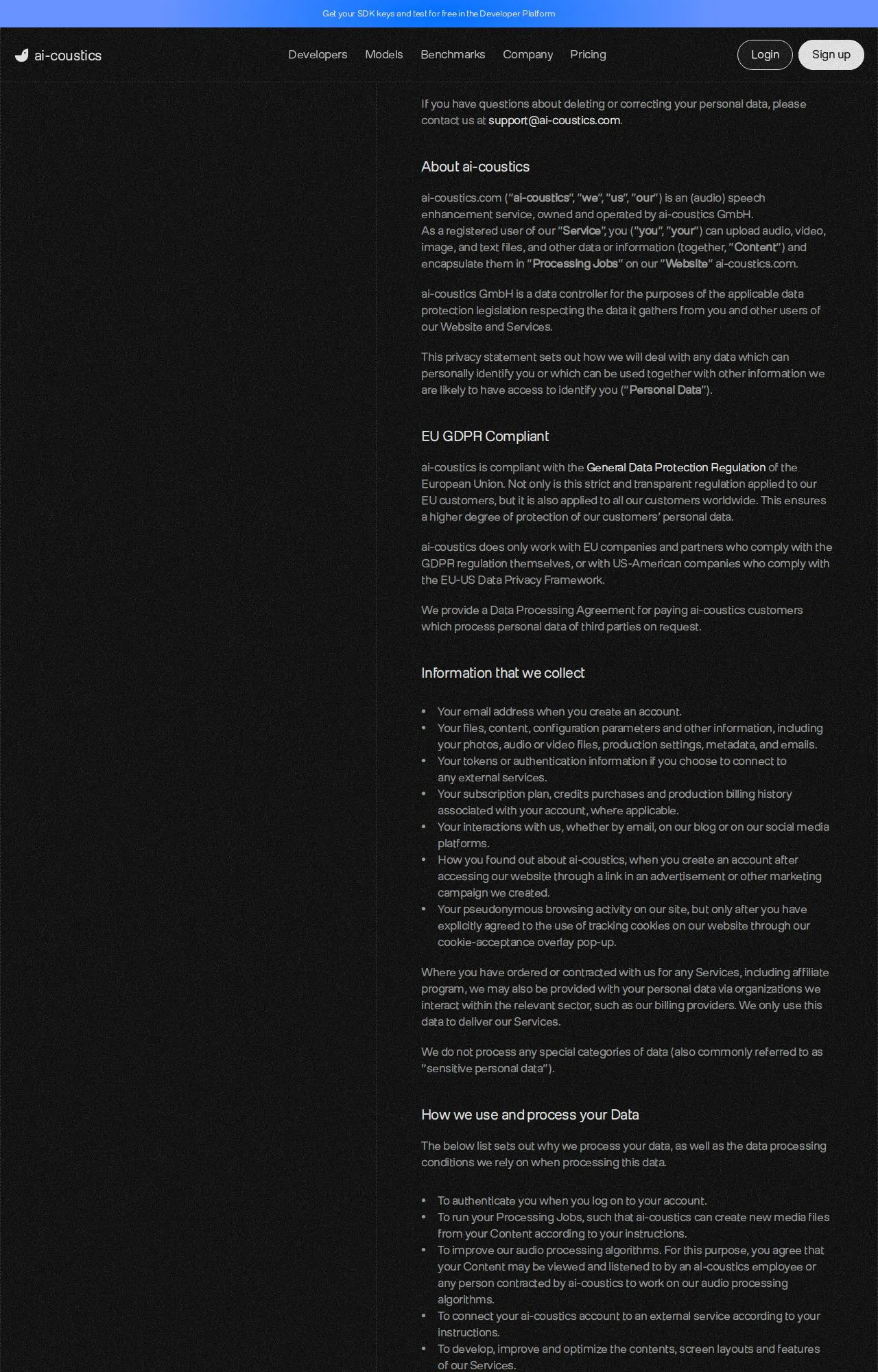 Evidence screenshot: Policy screenshot