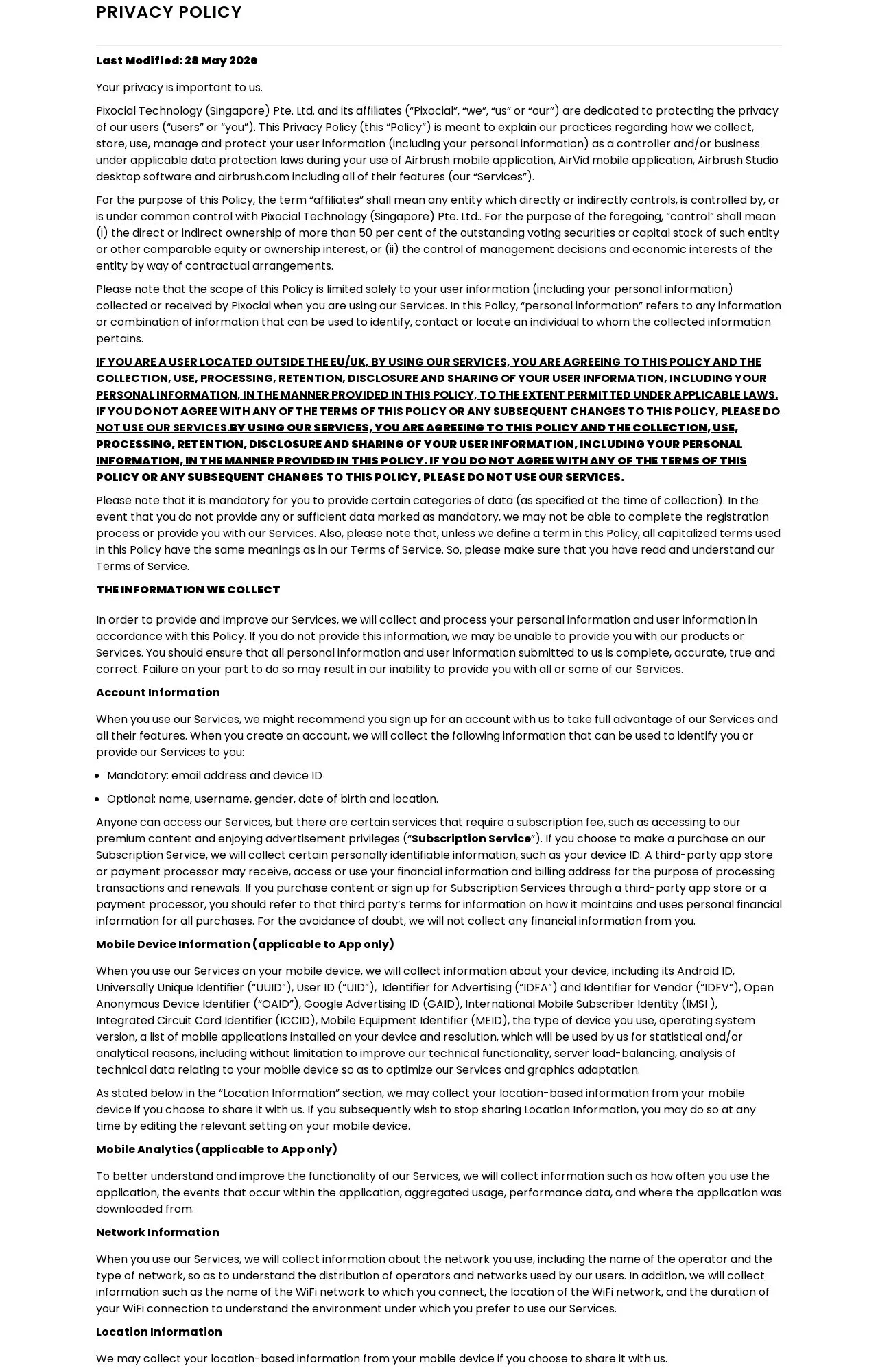 Evidence screenshot: Policy screenshot