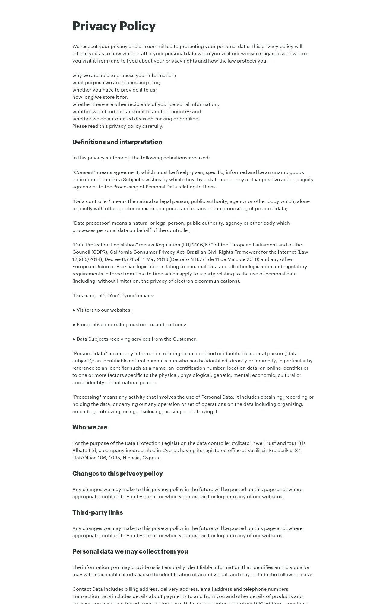 Evidence screenshot: Policy screenshot