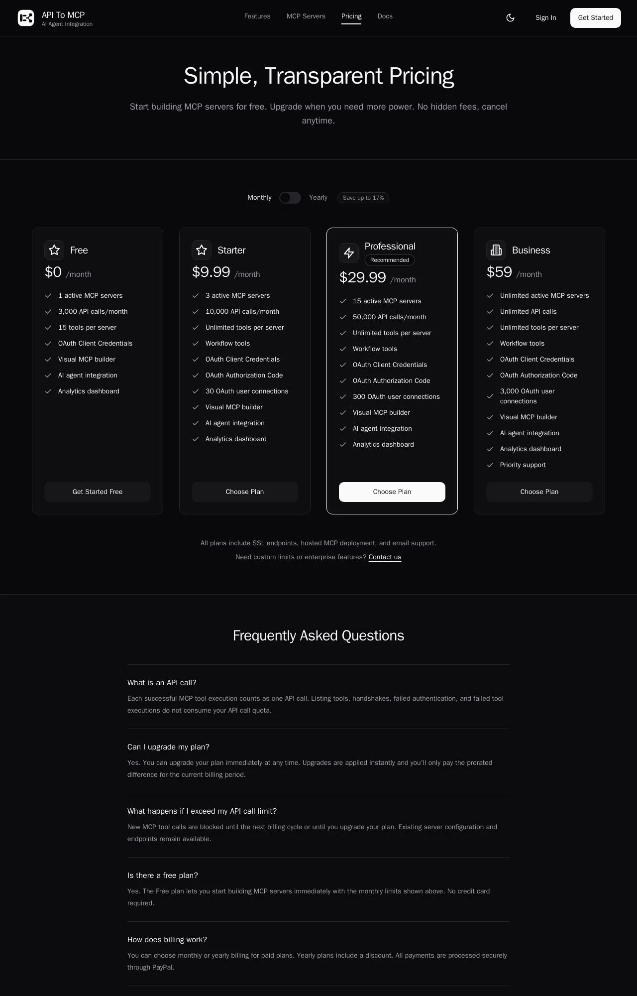 Evidence screenshot: Pricing screenshot