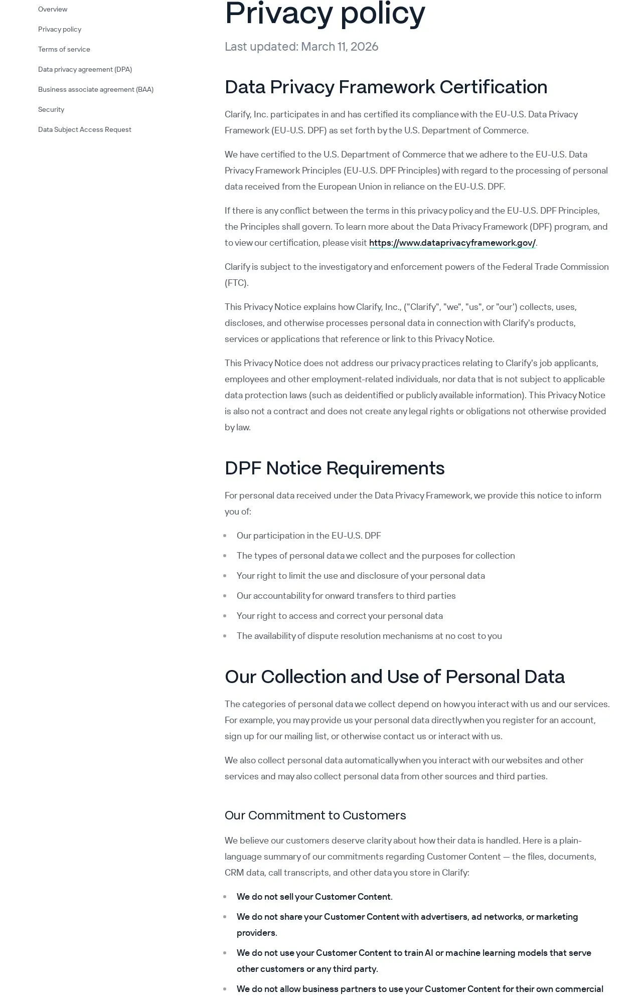Evidence screenshot: Policy screenshot