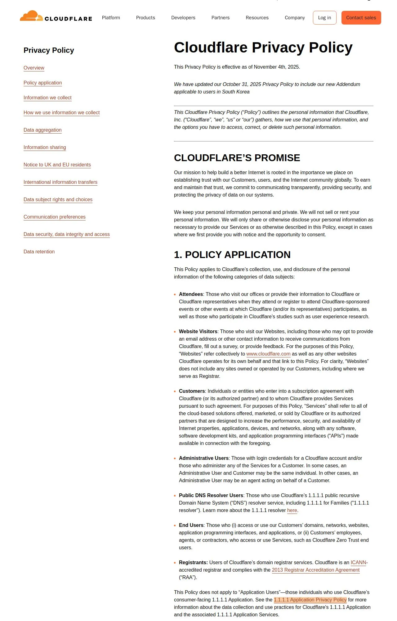 Evidence screenshot: Policy screenshot