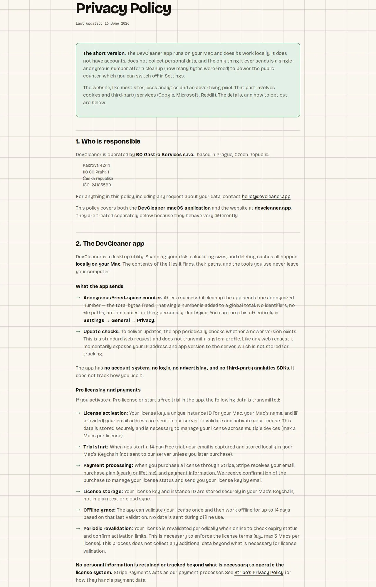 Evidence screenshot: Policy screenshot