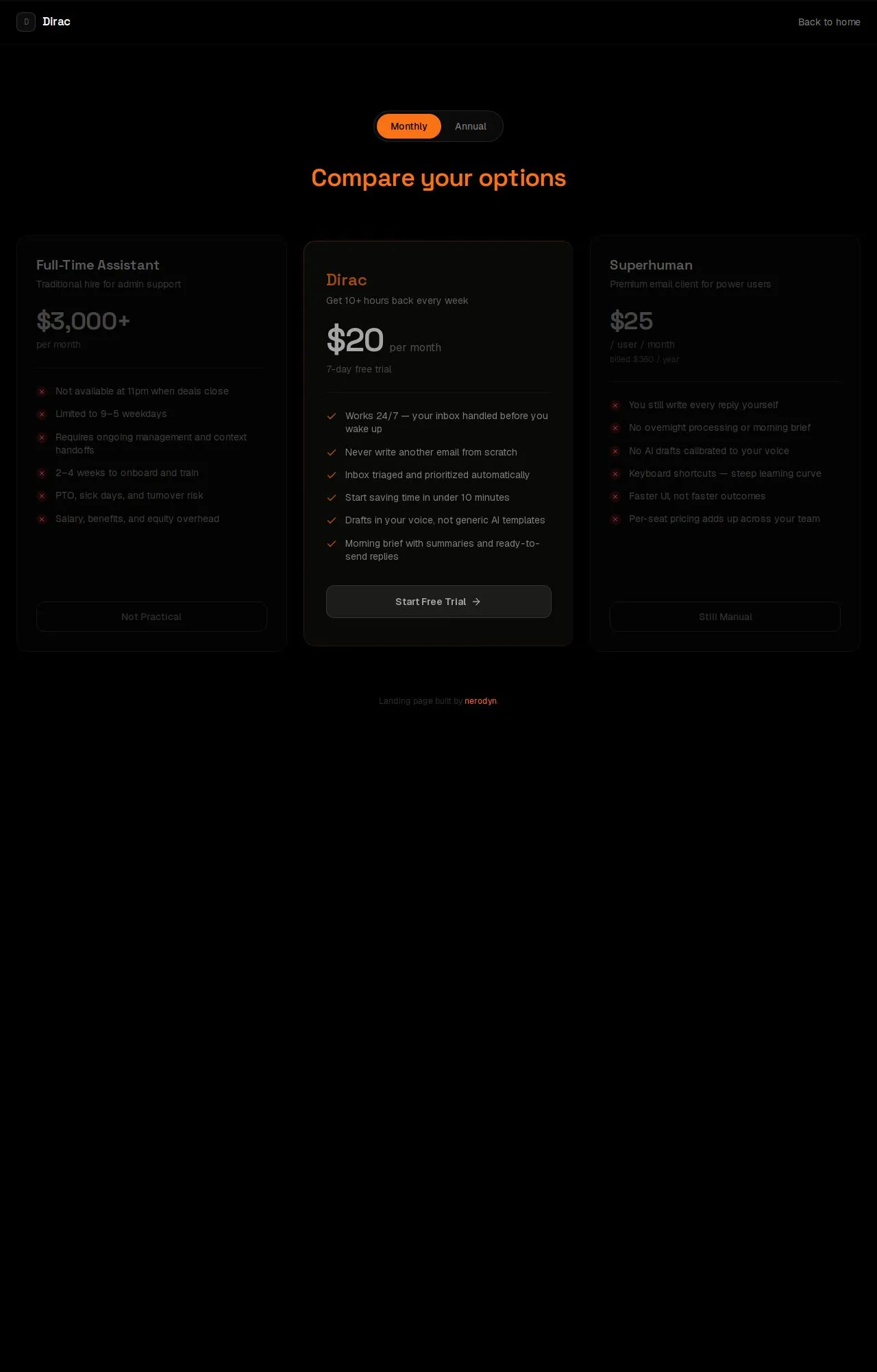 Evidence screenshot: Pricing screenshot