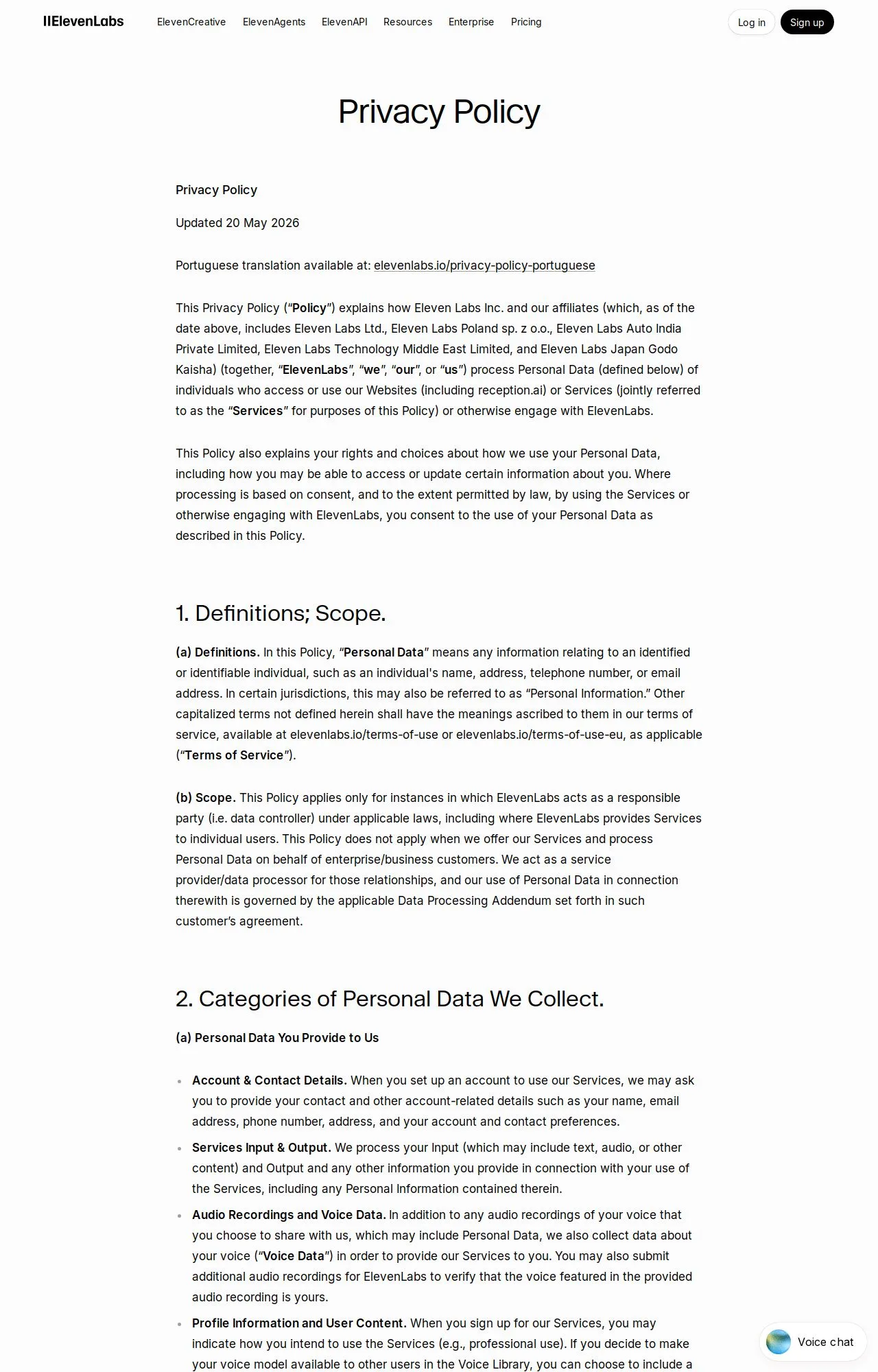 Evidence screenshot: Policy screenshot
