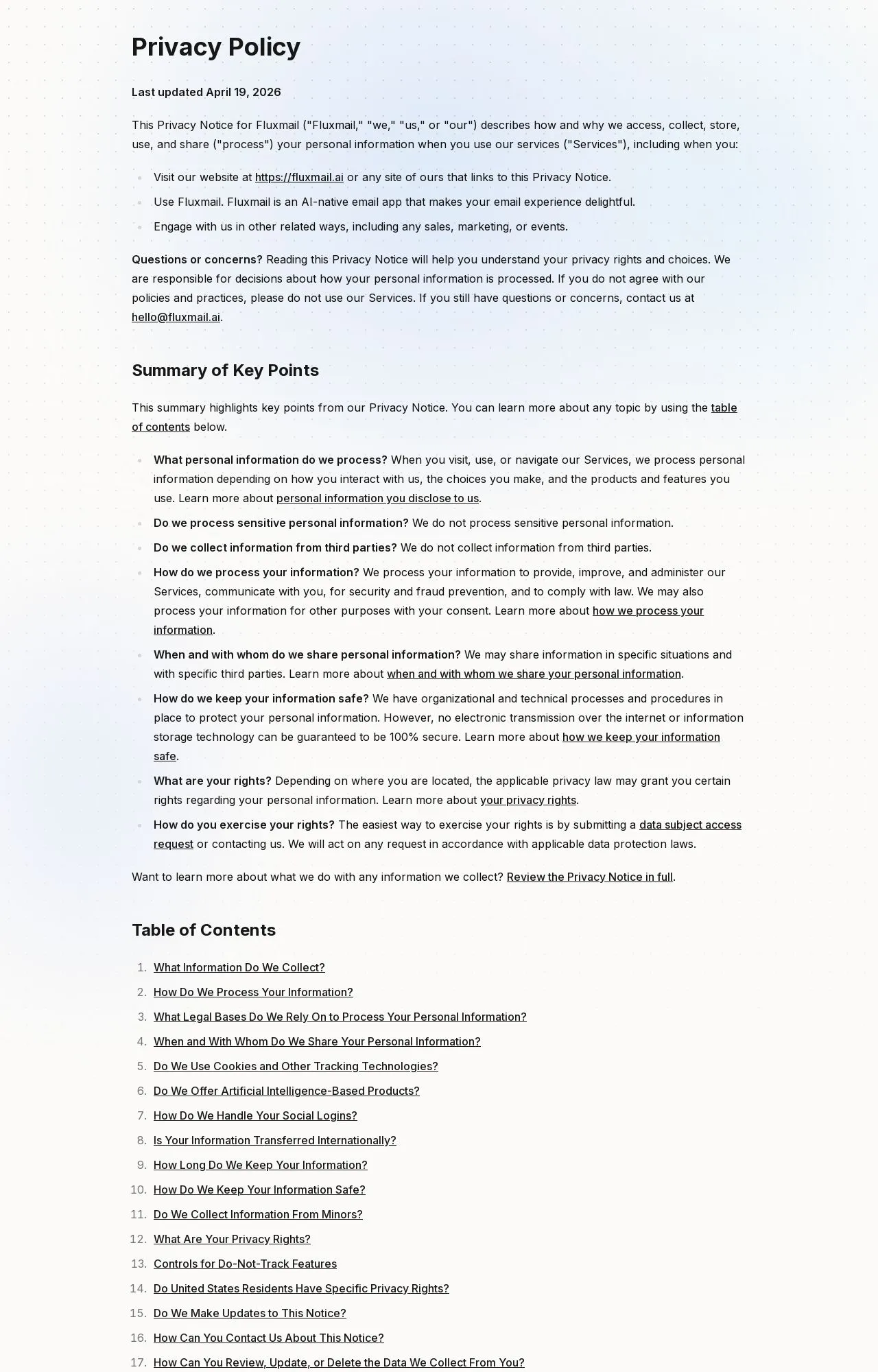 Evidence screenshot: Policy screenshot