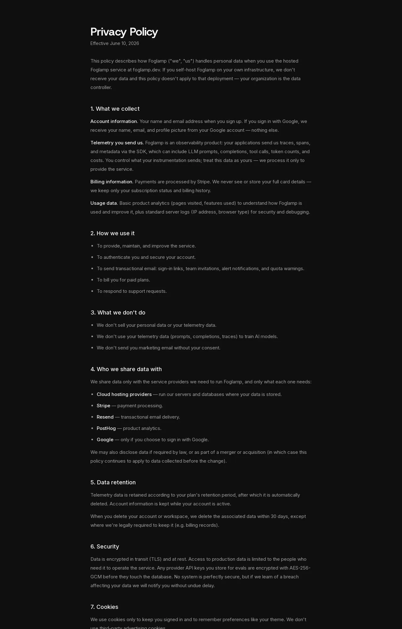 Evidence screenshot: Policy screenshot
