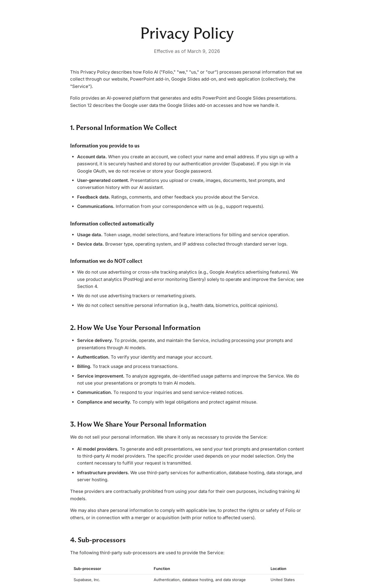 Evidence screenshot: Policy screenshot