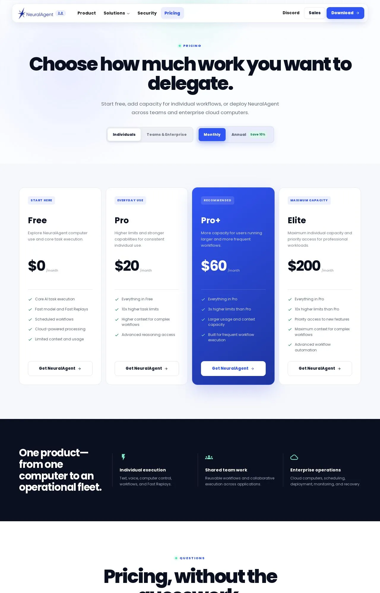 Evidence screenshot: Pricing screenshot