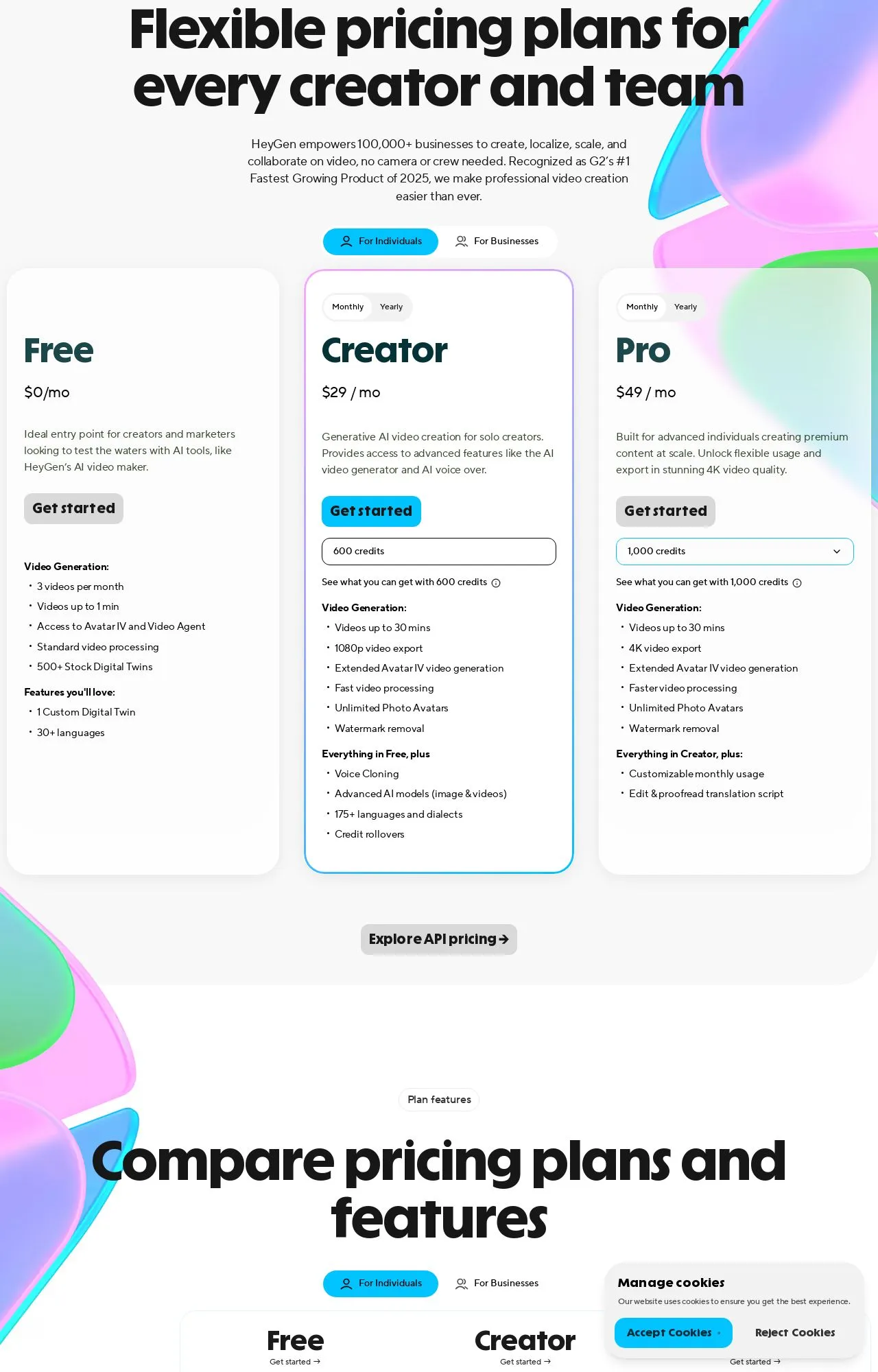 Evidence screenshot: Pricing screenshot