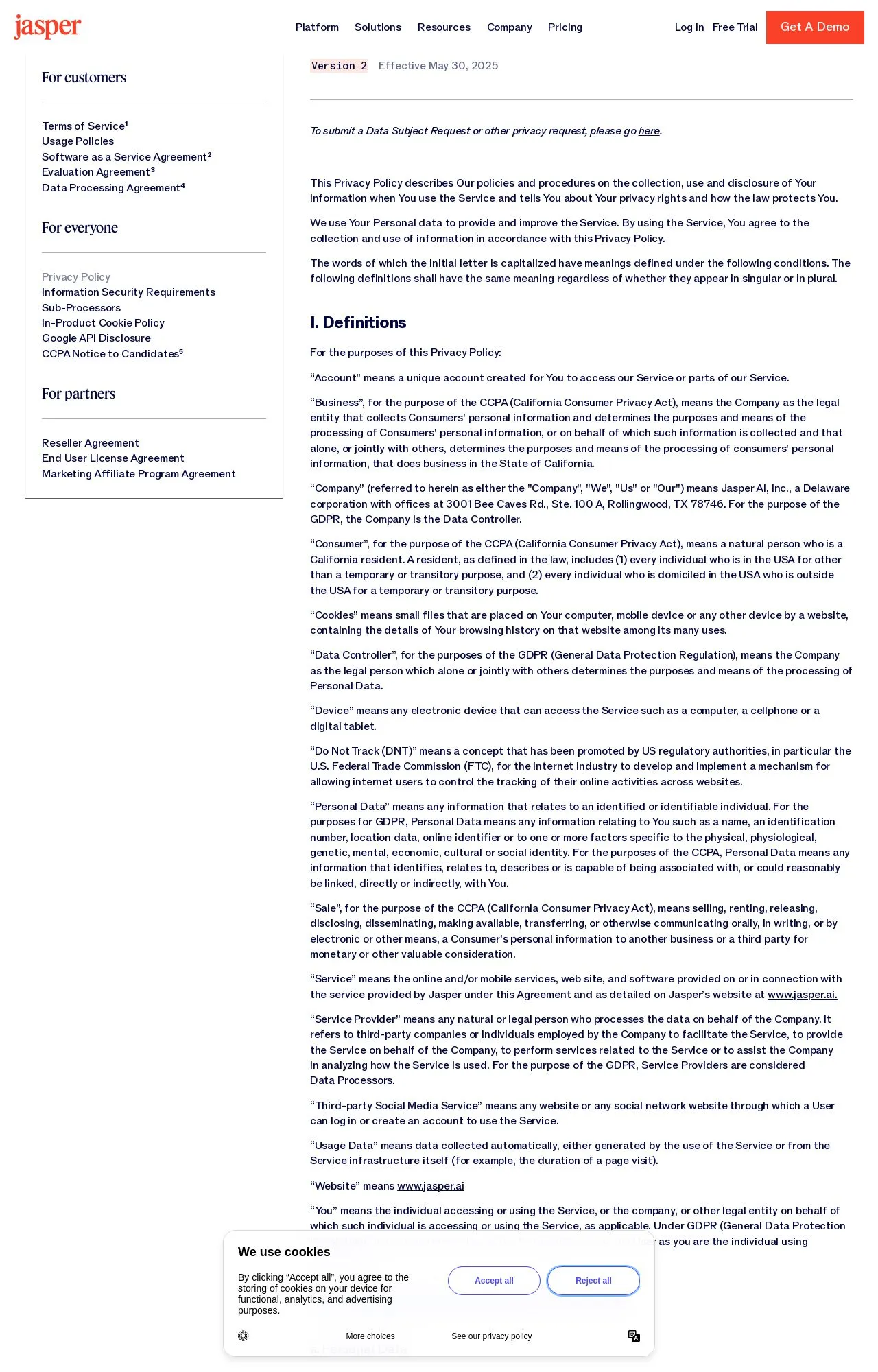 Evidence screenshot: Policy screenshot