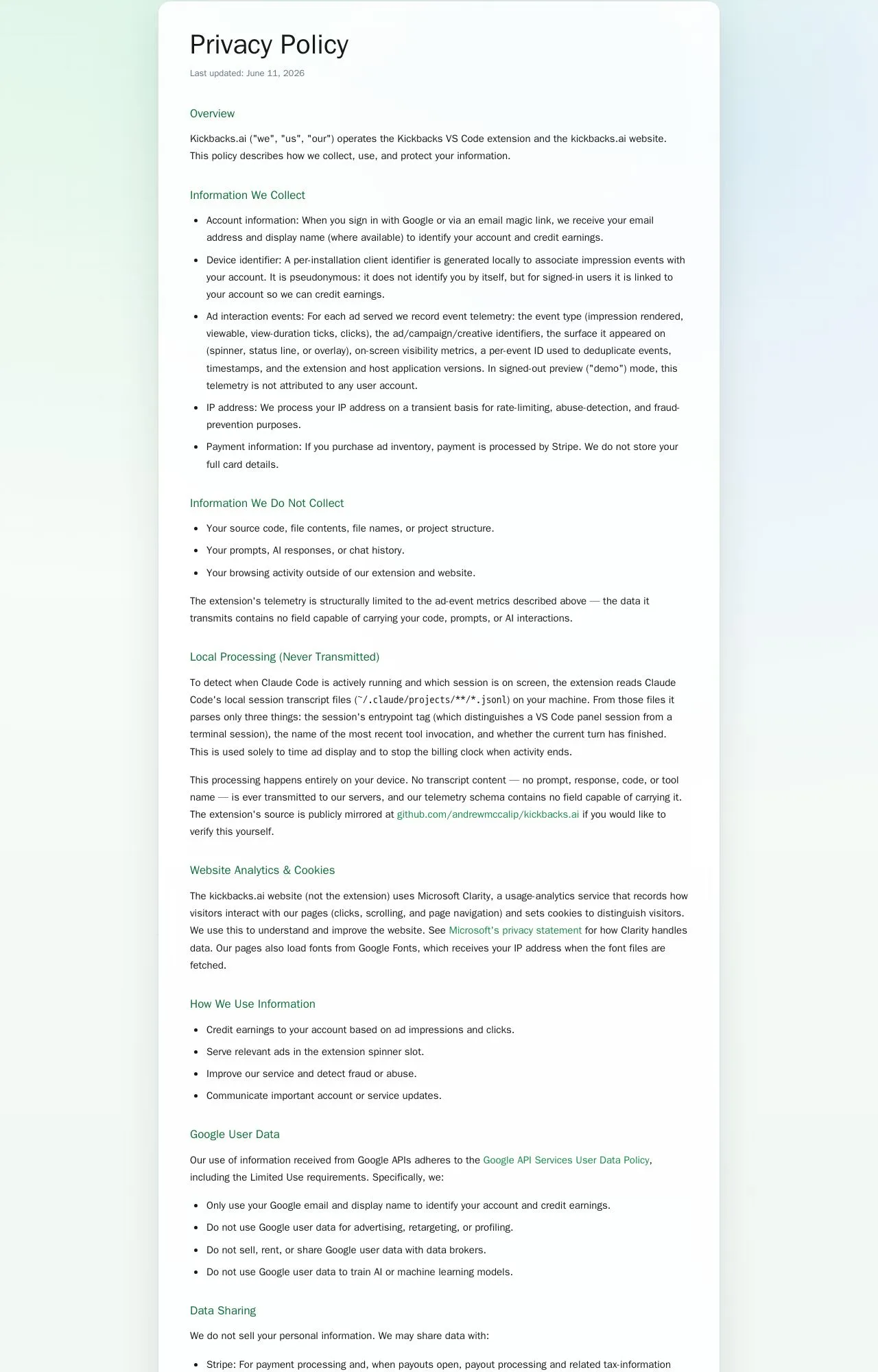 Evidence screenshot: Policy screenshot