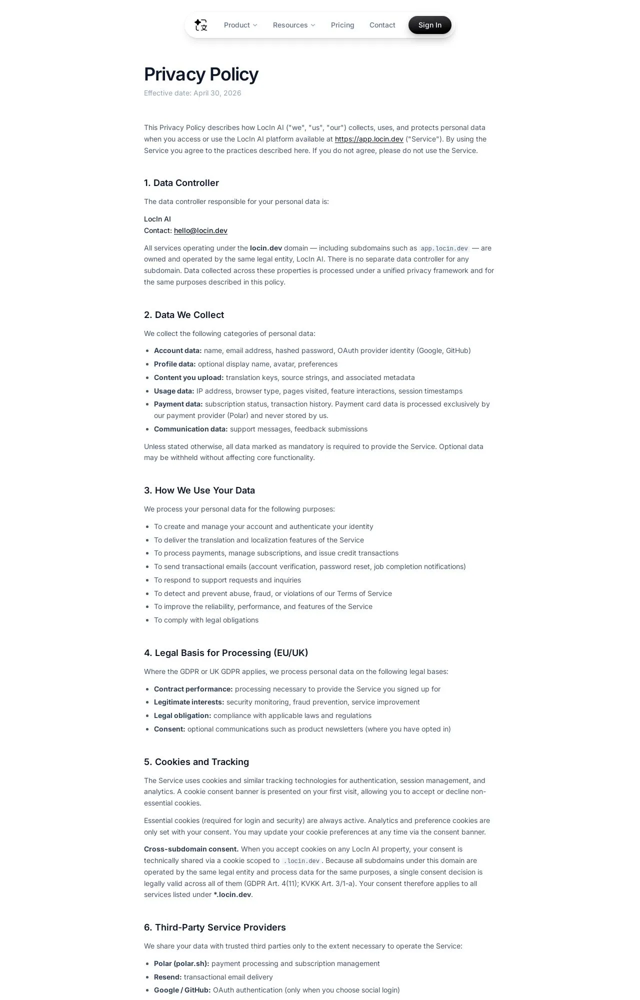 Evidence screenshot: Policy screenshot