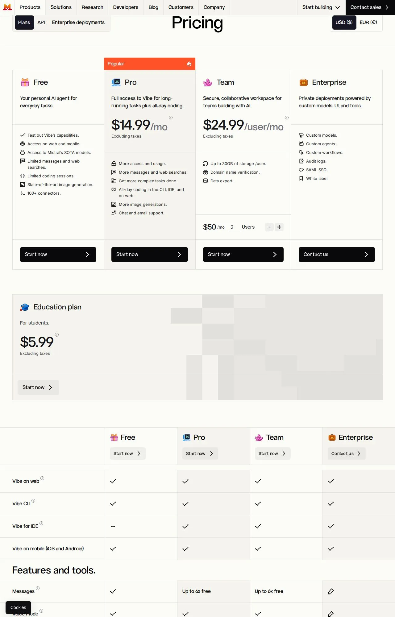 Evidence screenshot: Pricing screenshot