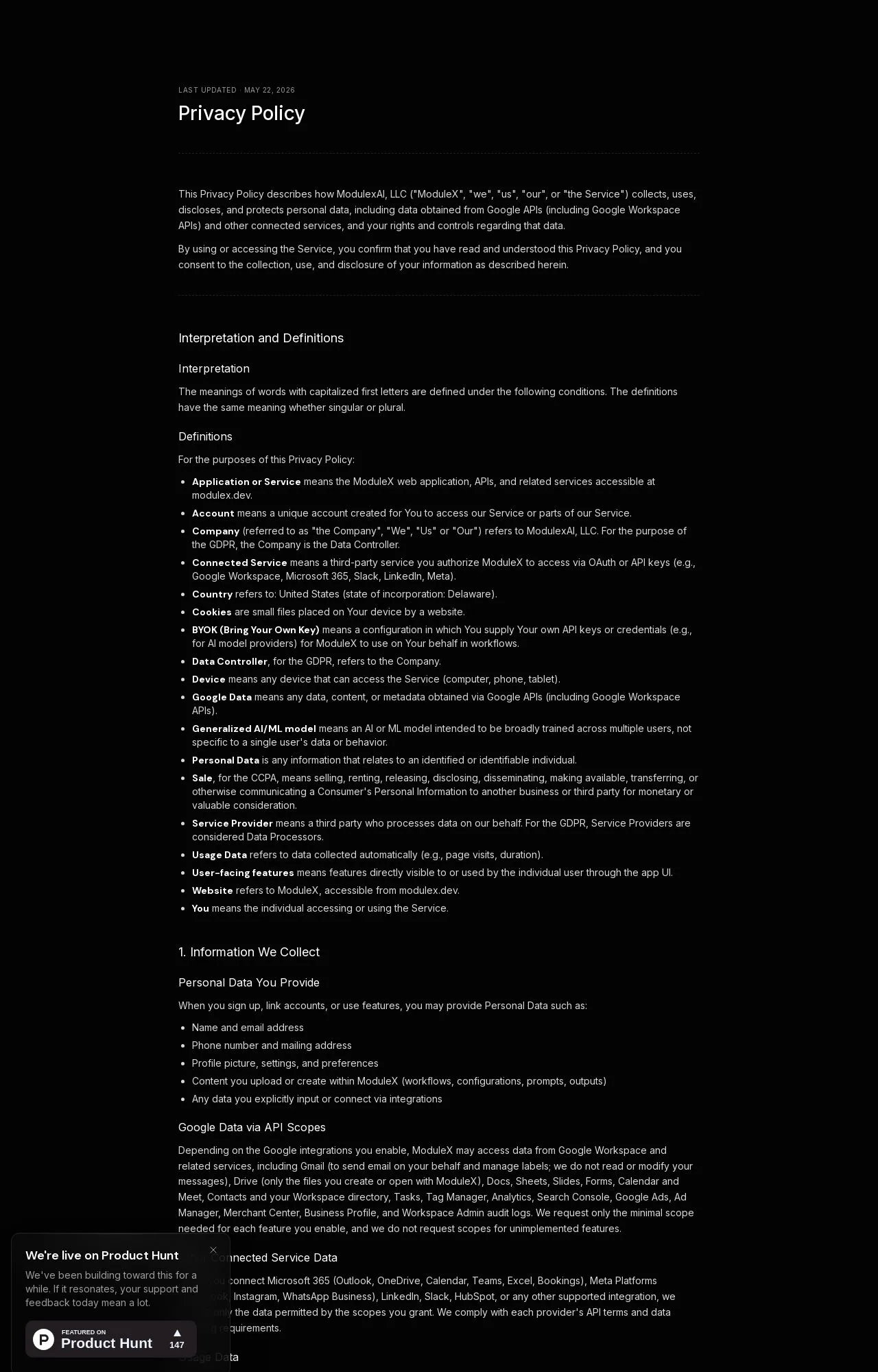 Evidence screenshot: Policy screenshot