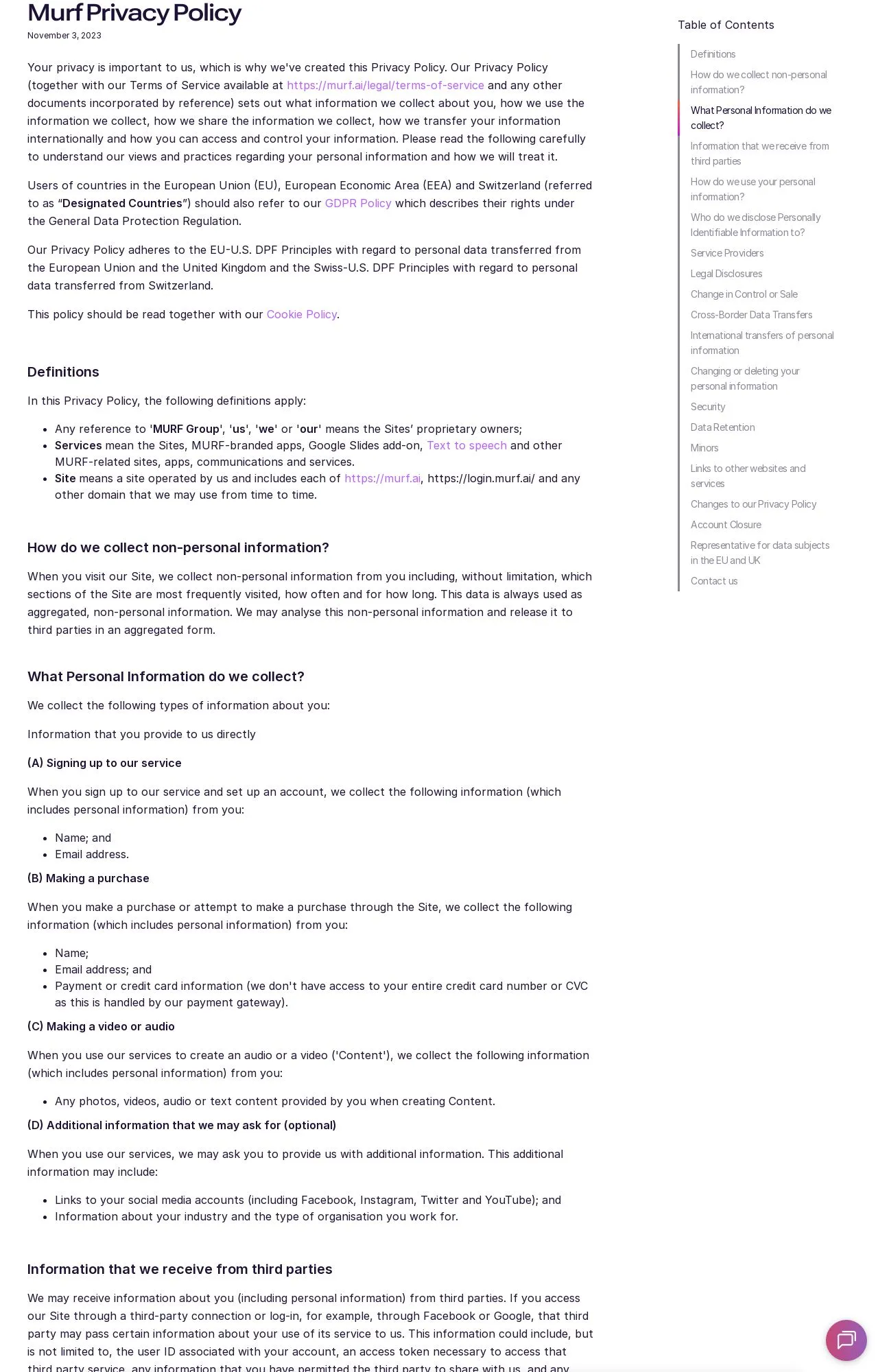 Evidence screenshot: Policy screenshot