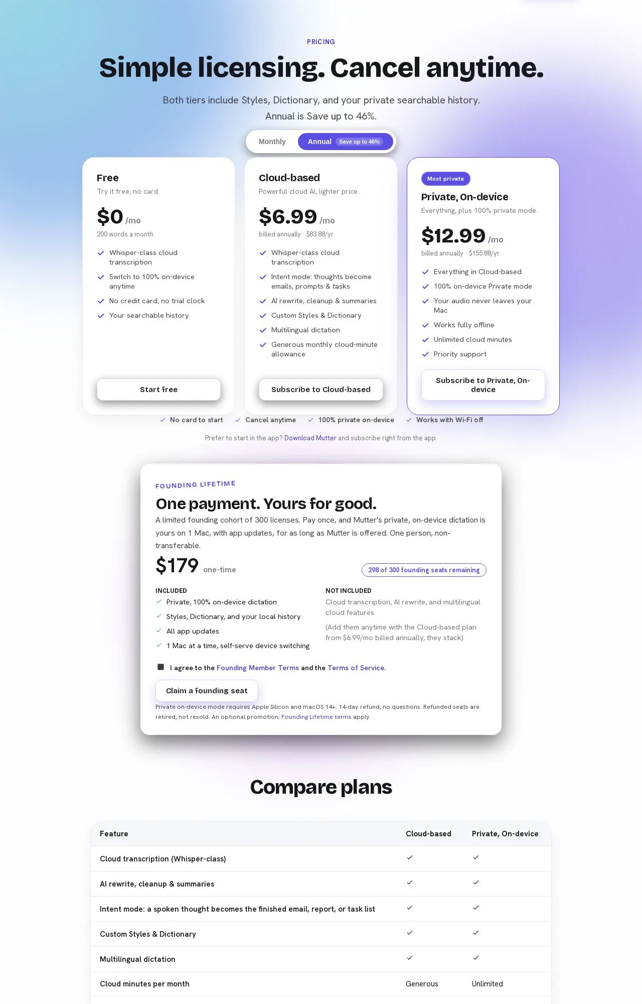 Evidence screenshot: Pricing screenshot