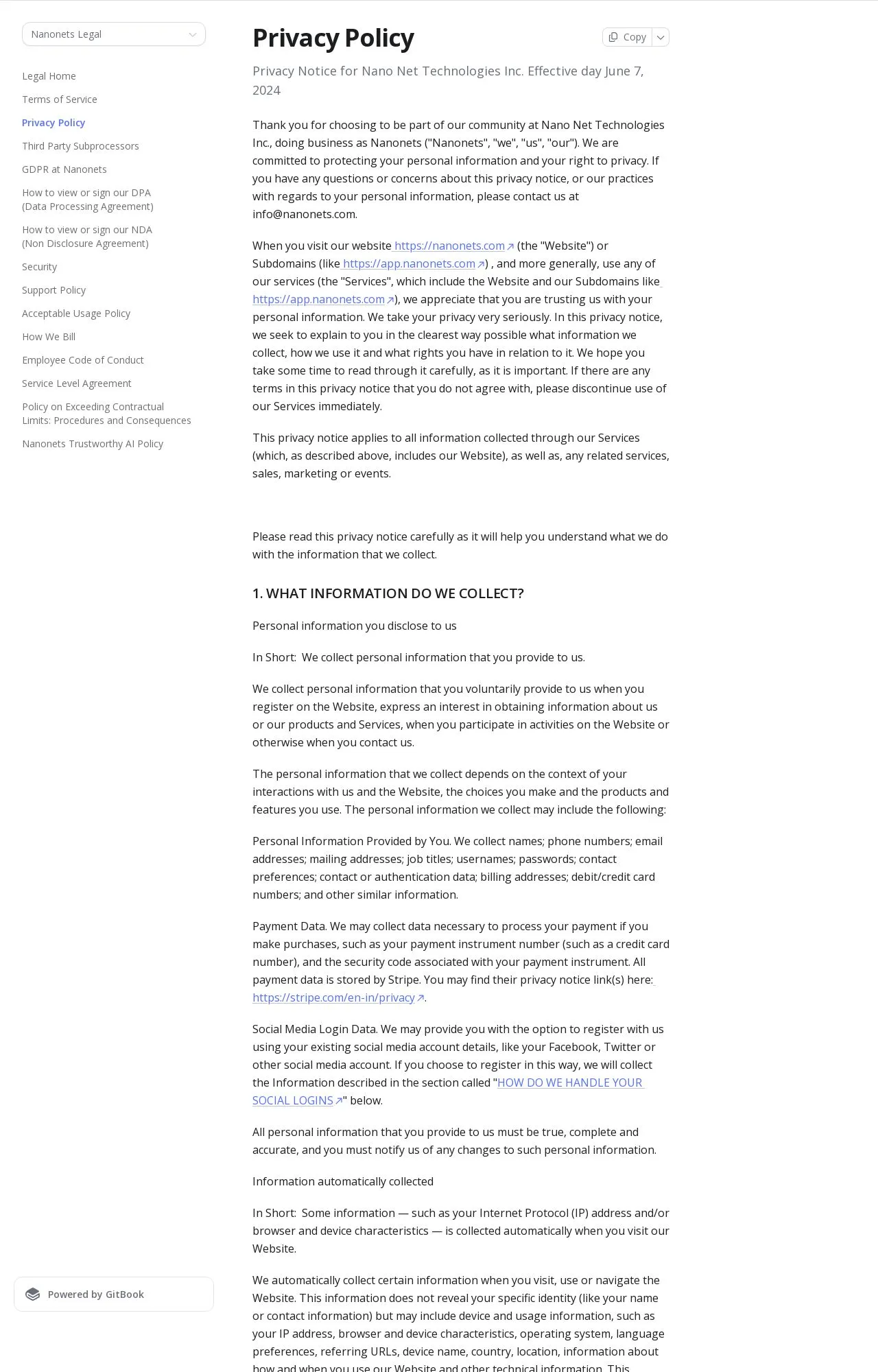 Evidence screenshot: Policy screenshot