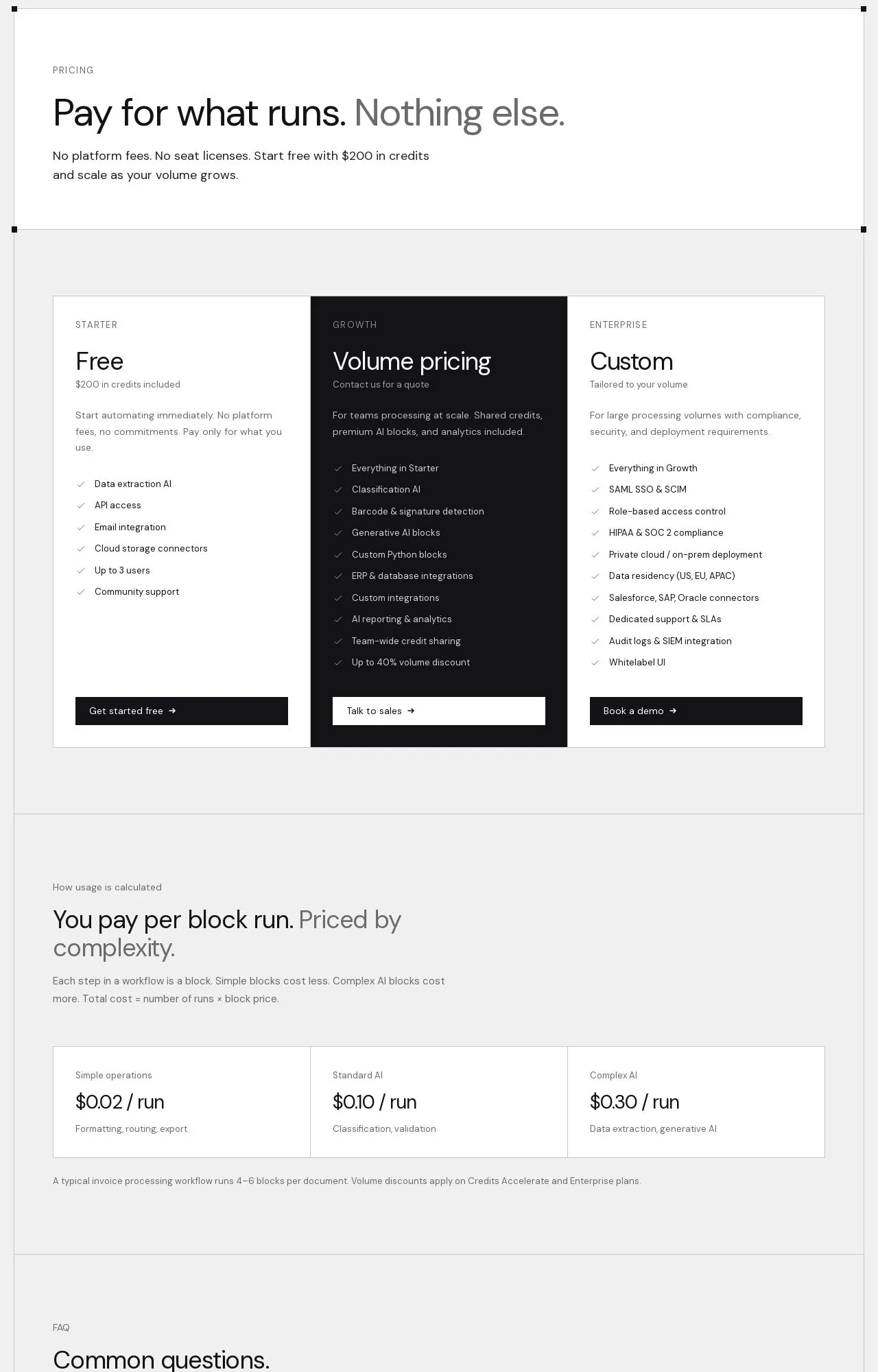 Evidence screenshot: Pricing screenshot
