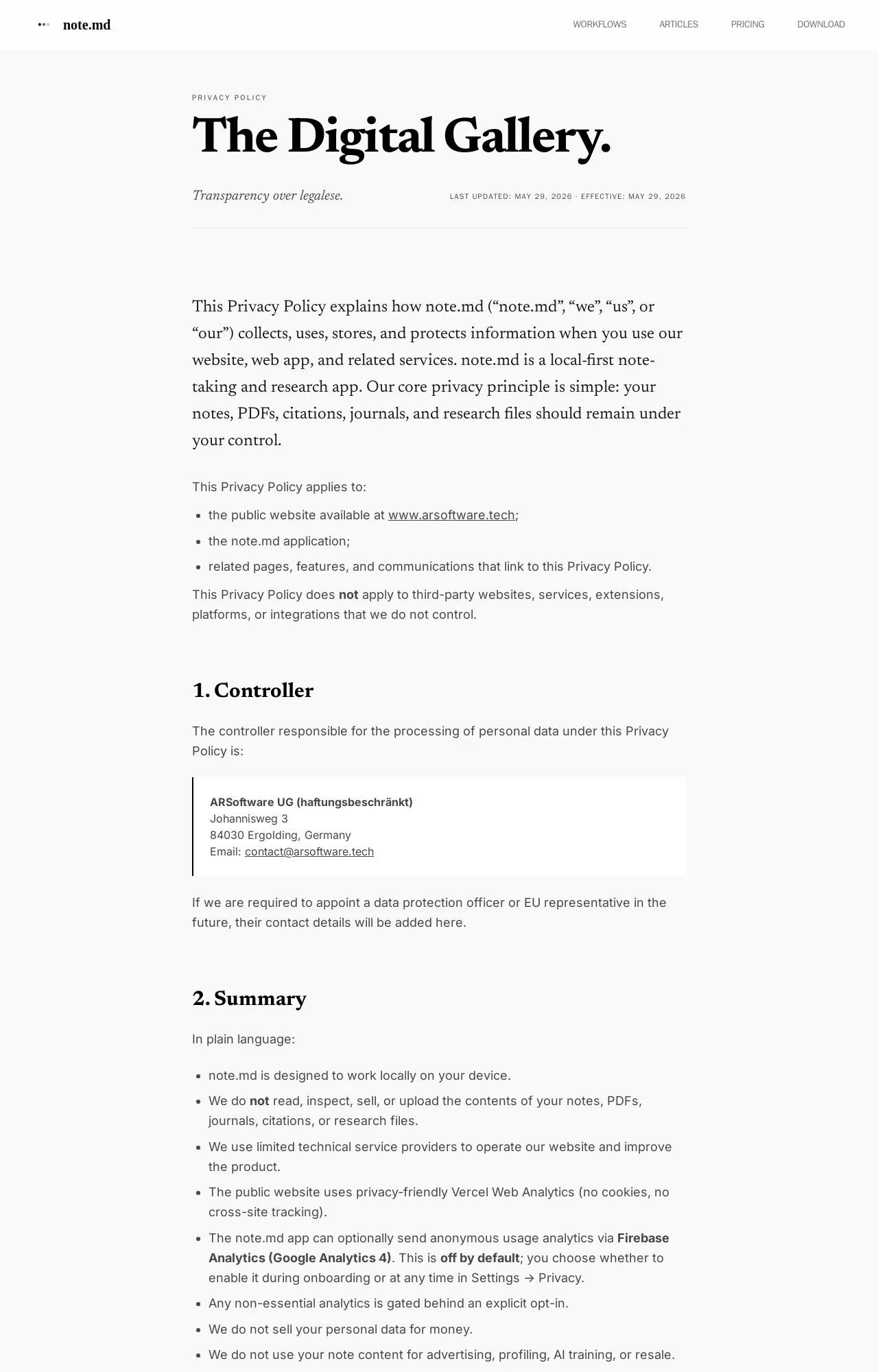 Evidence screenshot: Policy screenshot