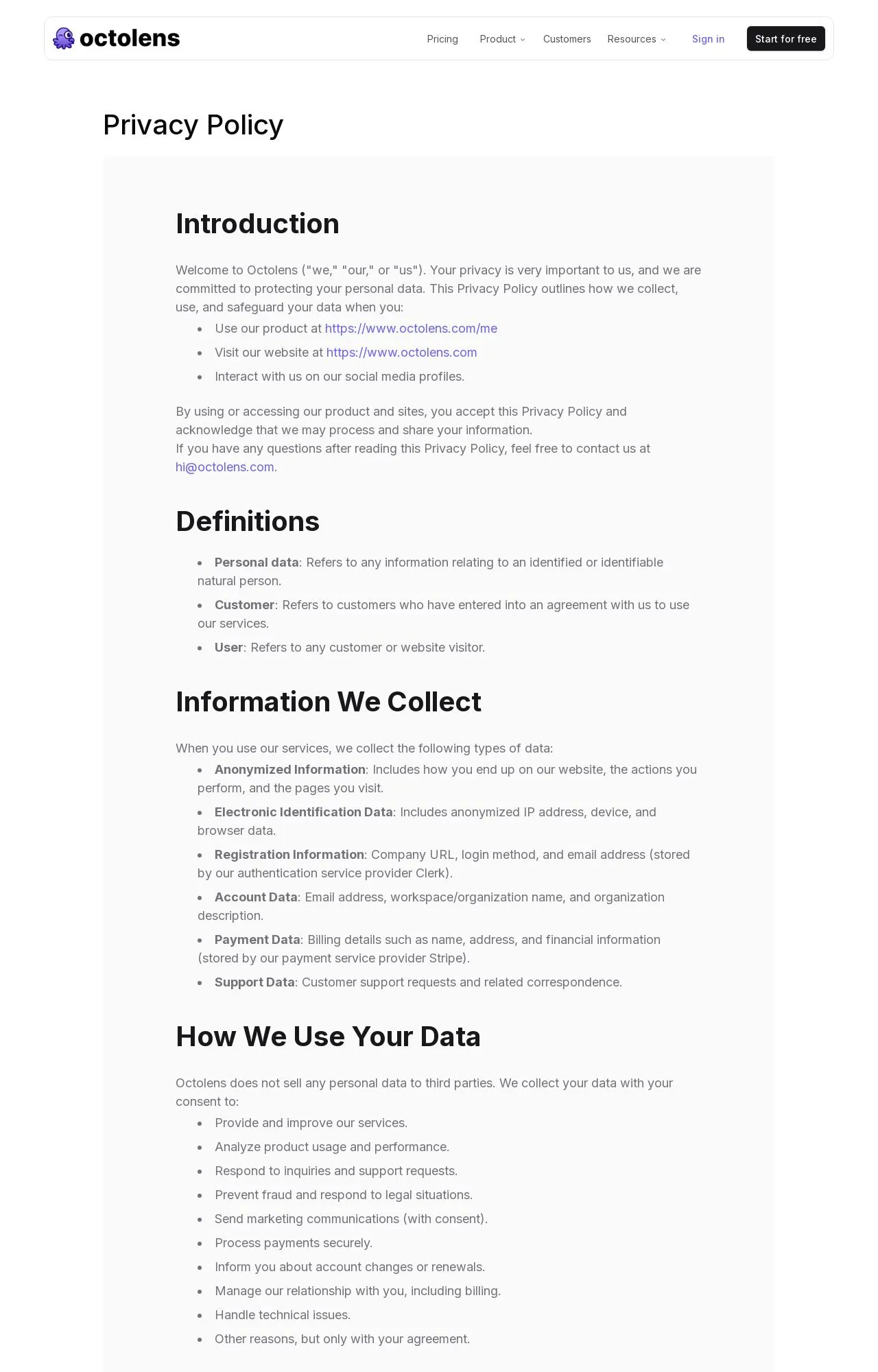 Evidence screenshot: Policy screenshot