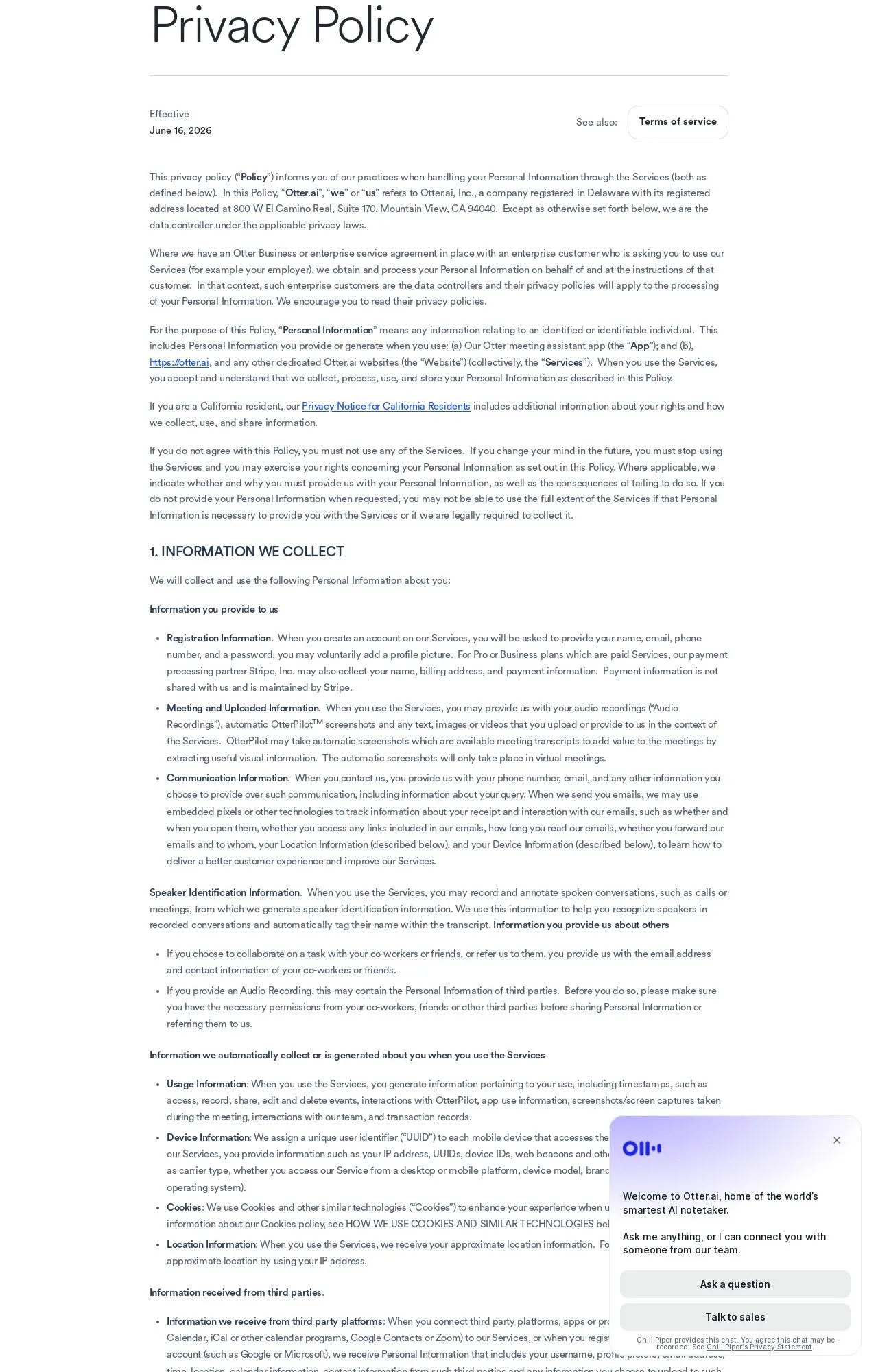 Evidence screenshot: Policy screenshot