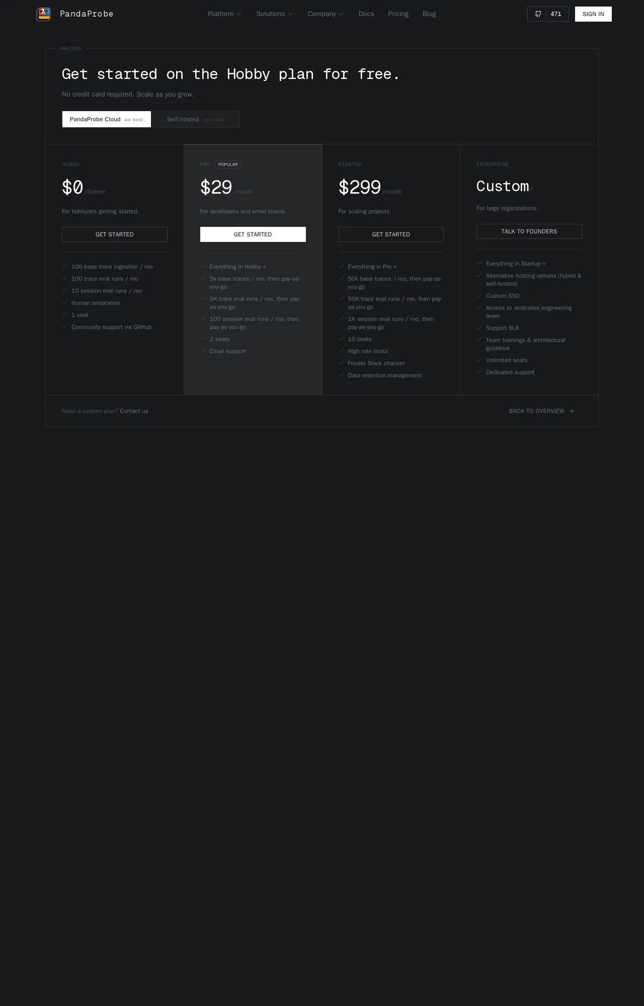 Evidence screenshot: Pricing screenshot
