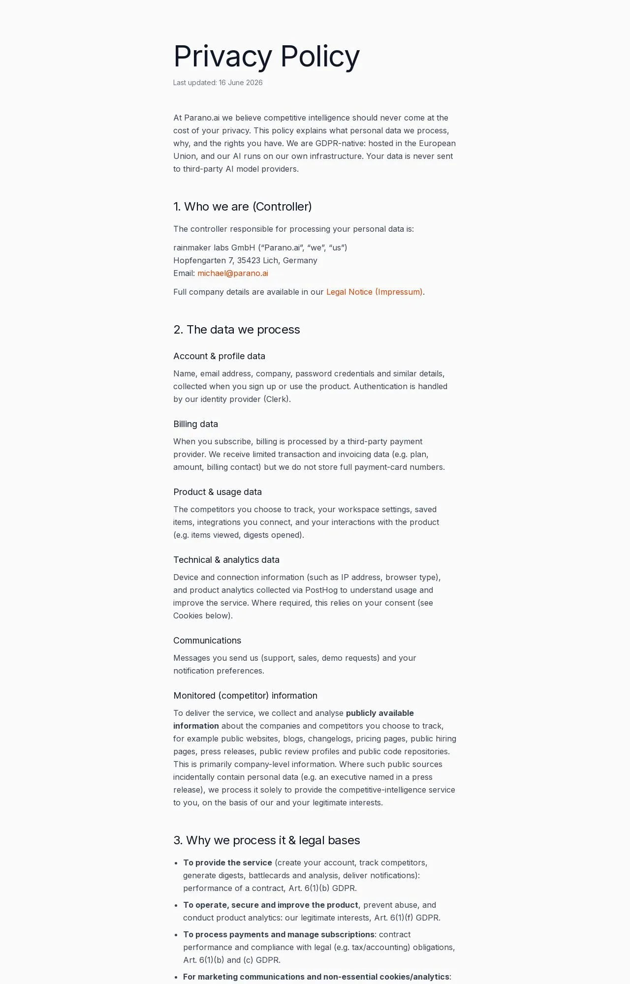 Evidence screenshot: Policy screenshot