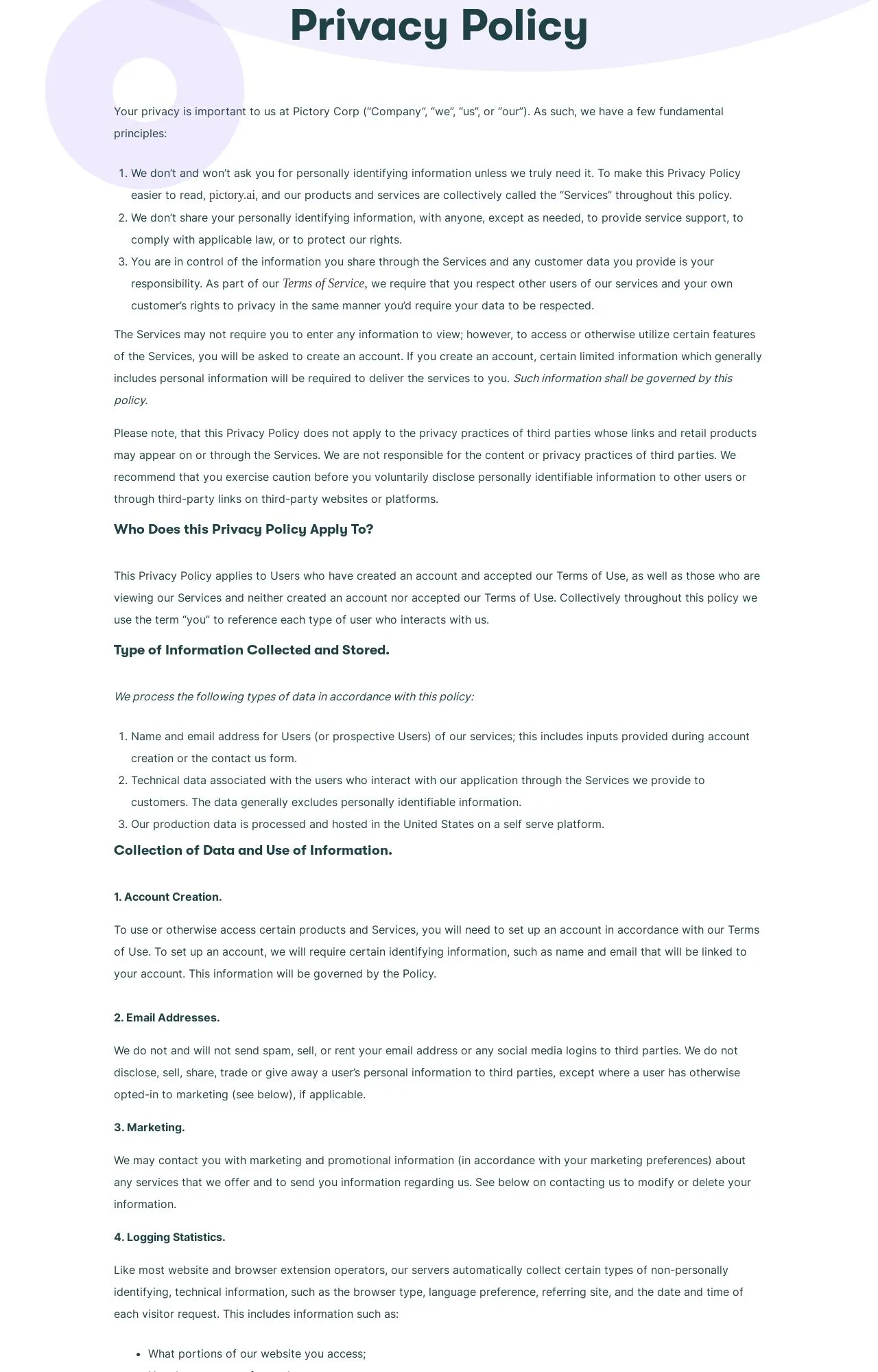 Evidence screenshot: Policy screenshot