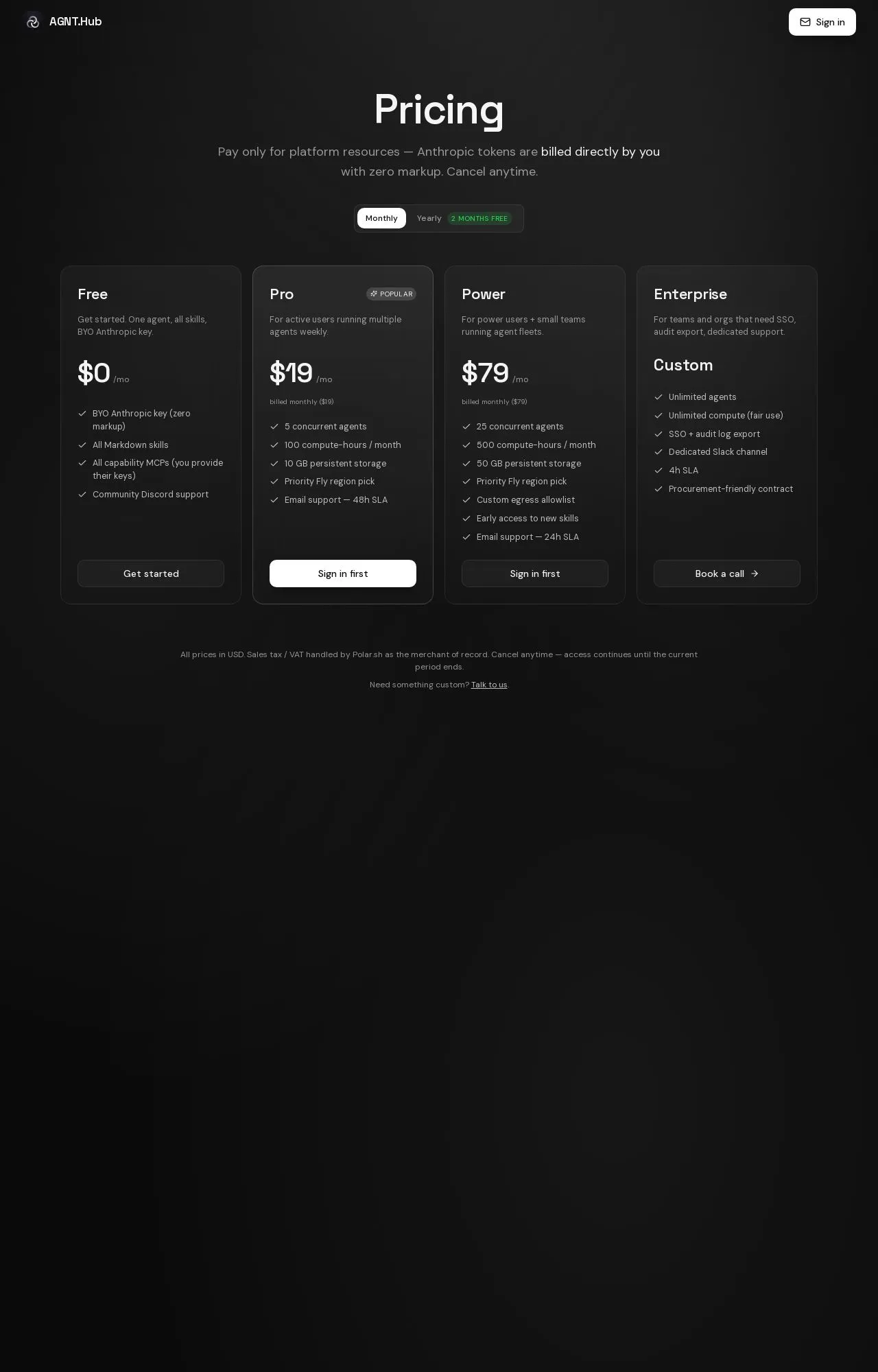 Evidence screenshot: Pricing screenshot