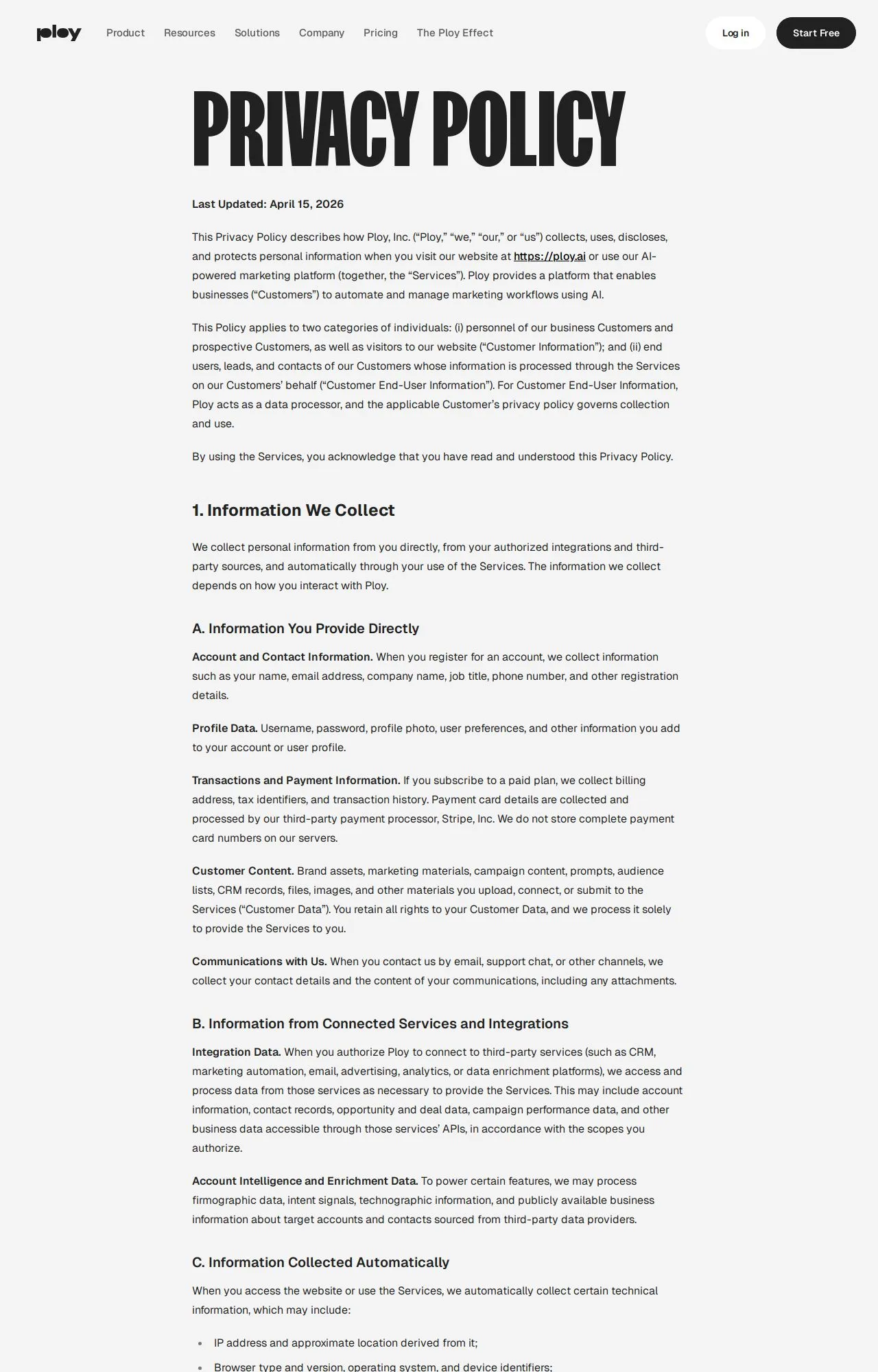Evidence screenshot: Policy screenshot