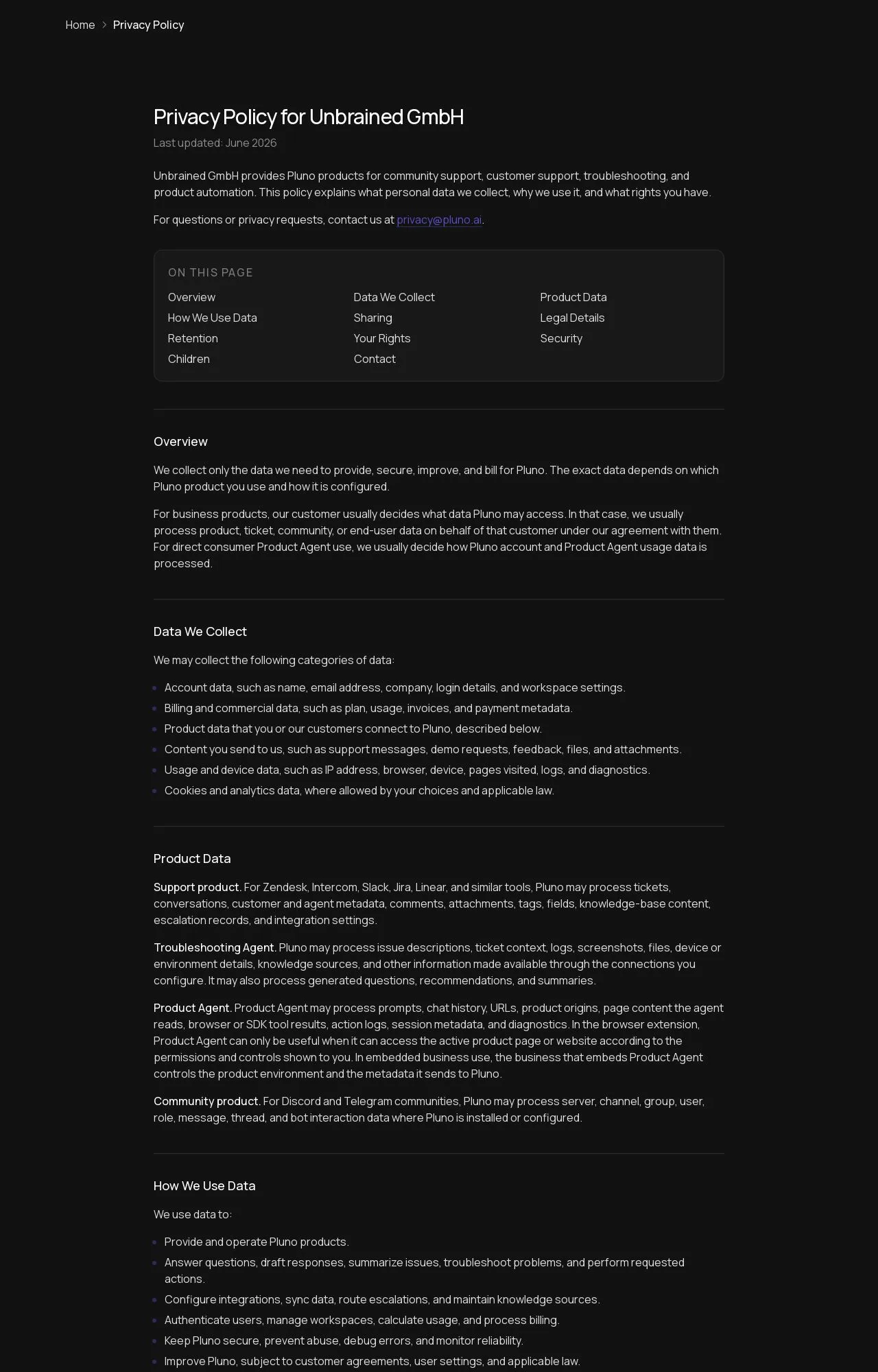 Evidence screenshot: Policy screenshot