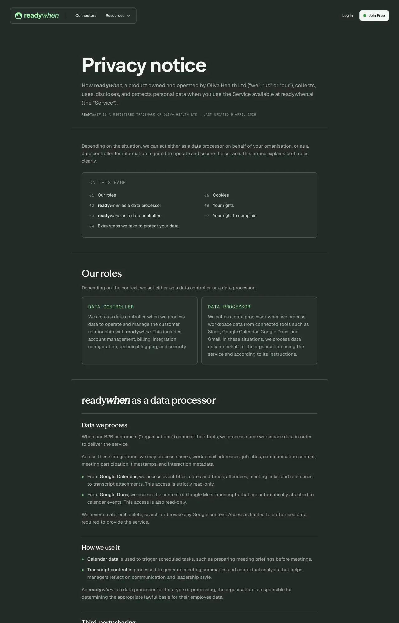Evidence screenshot: Policy screenshot