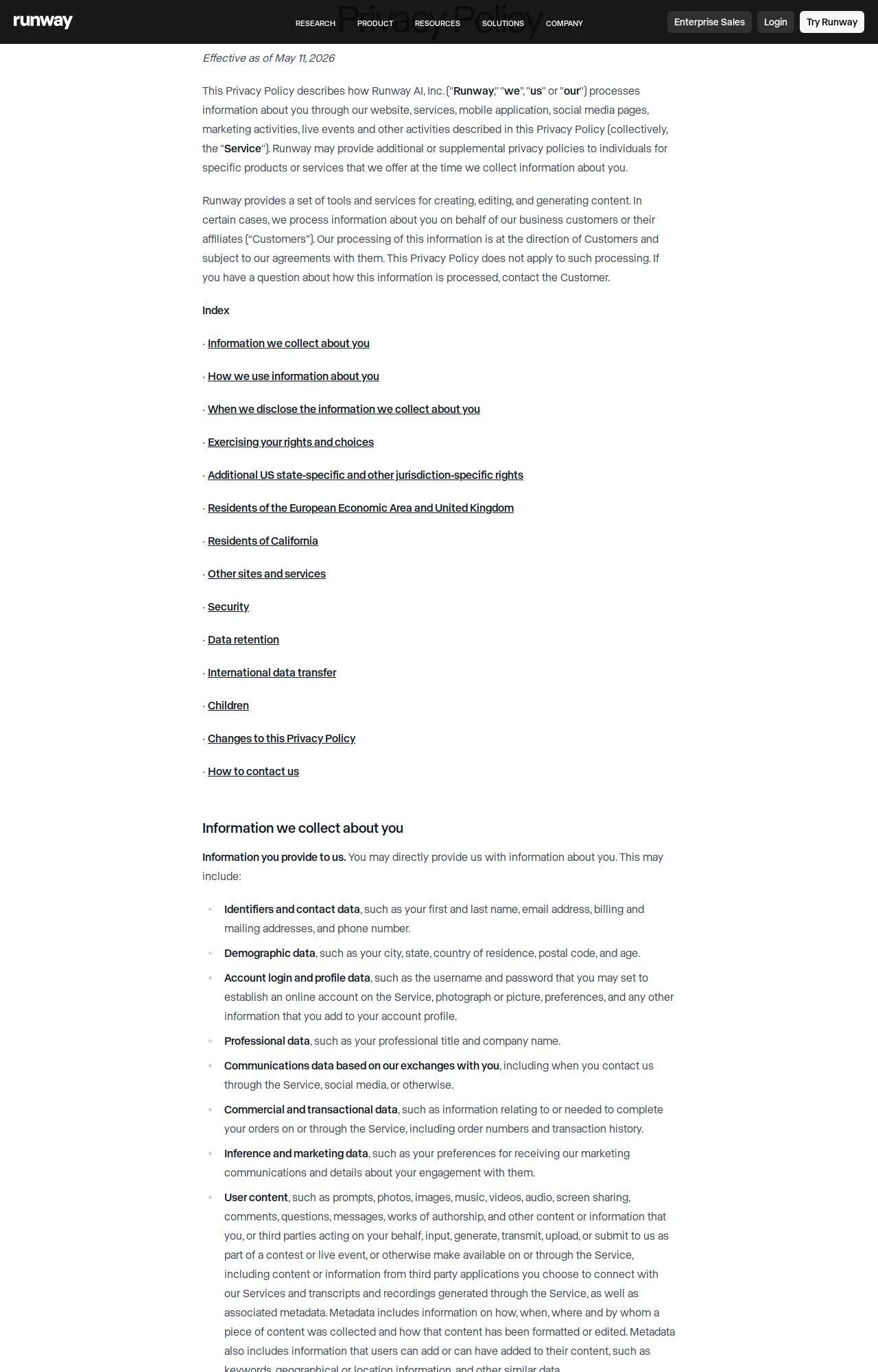 Evidence screenshot: Policy screenshot