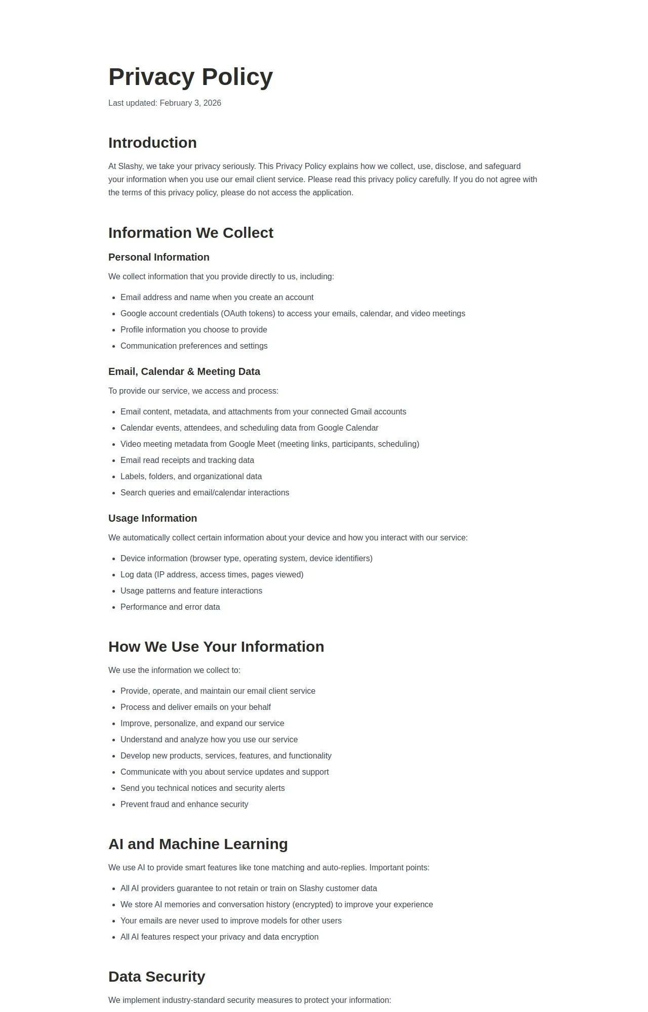 Evidence screenshot: Policy screenshot