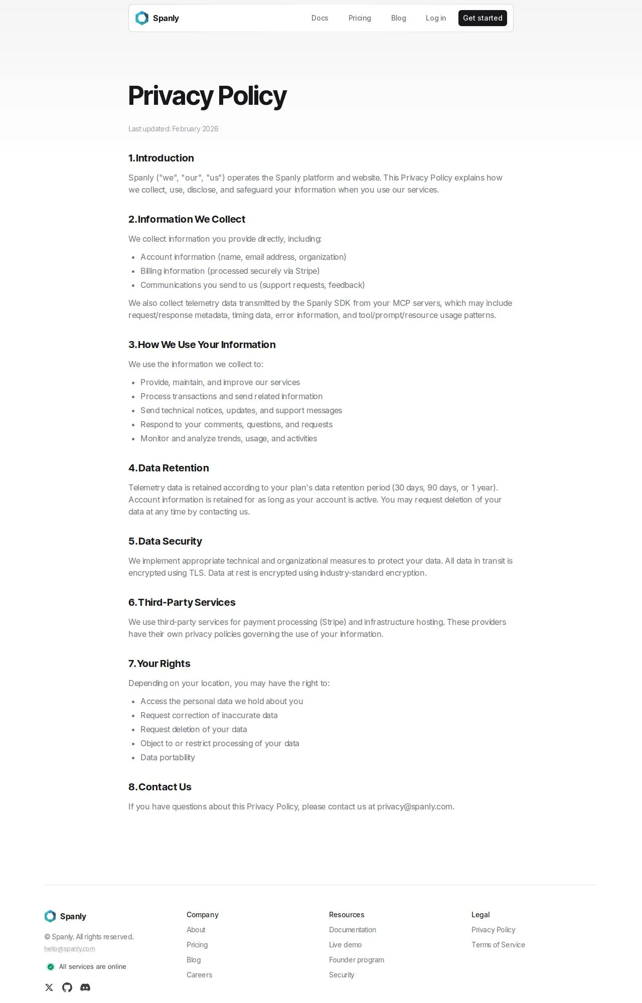 Evidence screenshot: Policy screenshot
