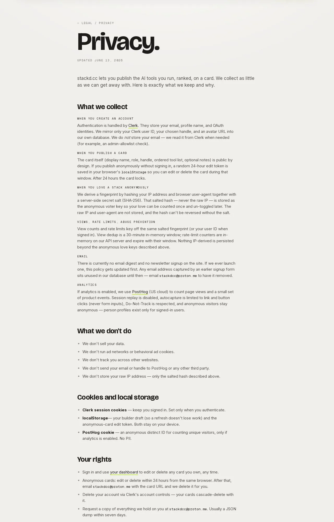 Evidence screenshot: Policy screenshot