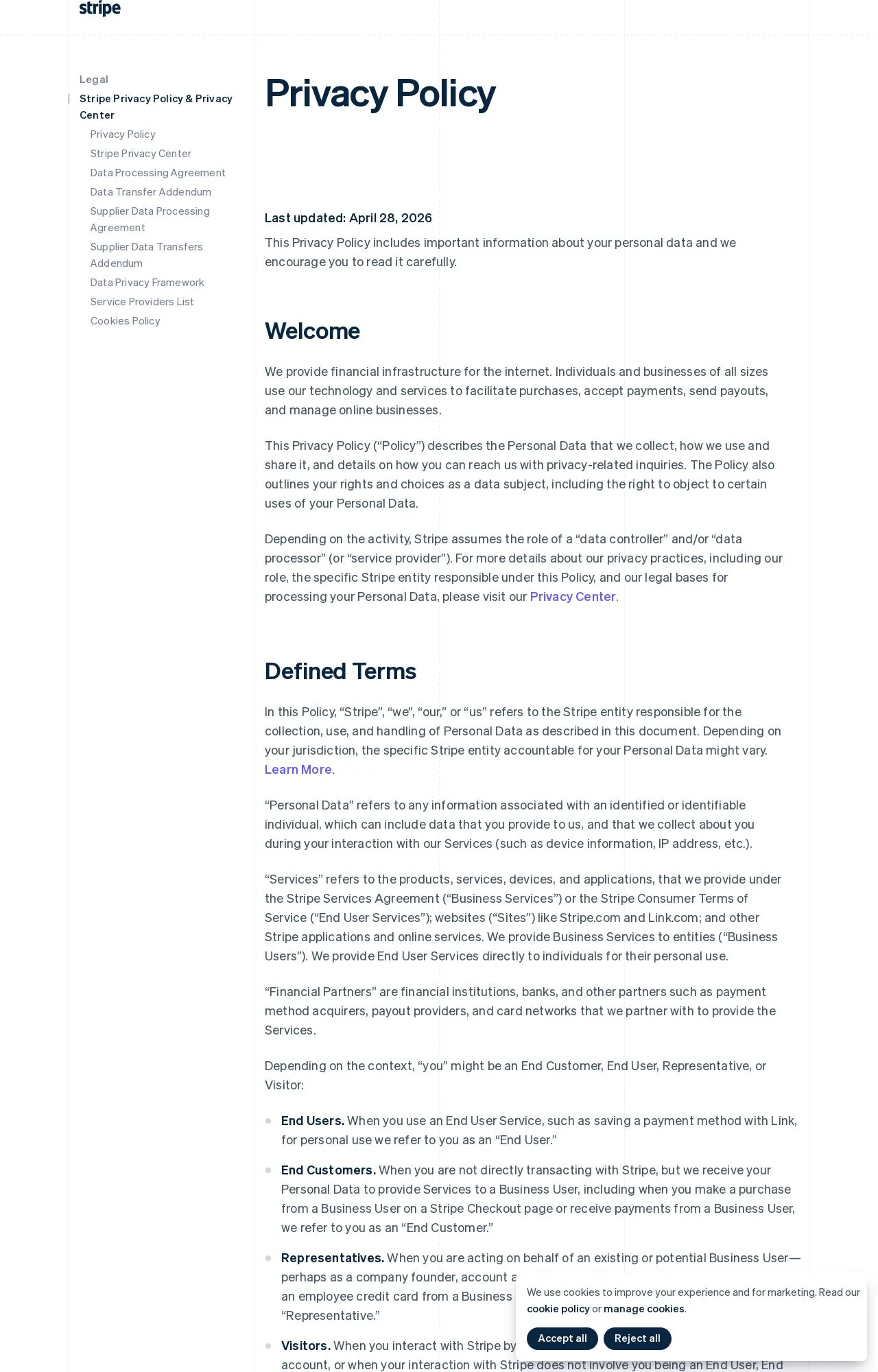 Evidence screenshot: Policy screenshot