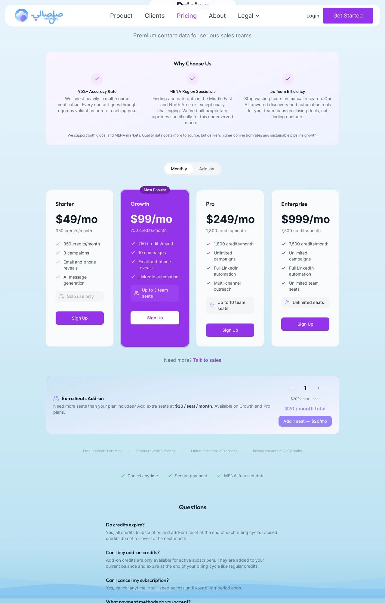 Evidence screenshot: Pricing screenshot