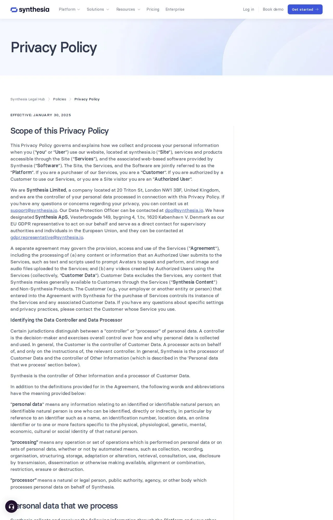 Evidence screenshot: Policy screenshot