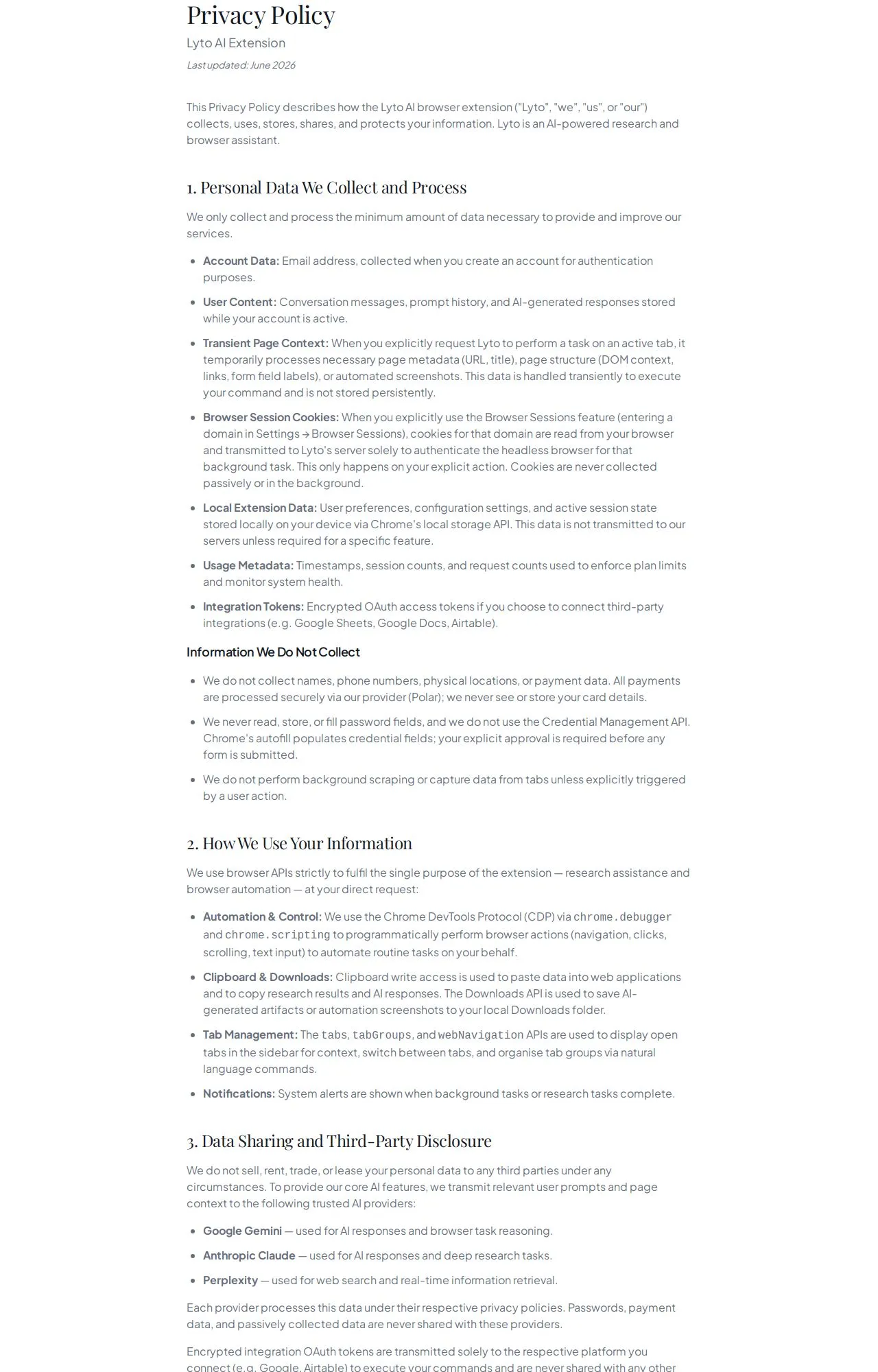 Evidence screenshot: Policy screenshot
