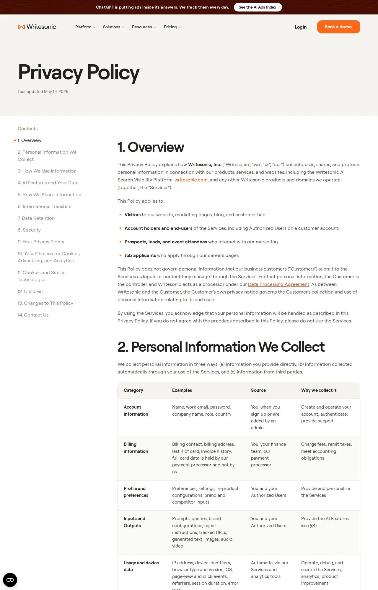 Evidence screenshot: Policy screenshot