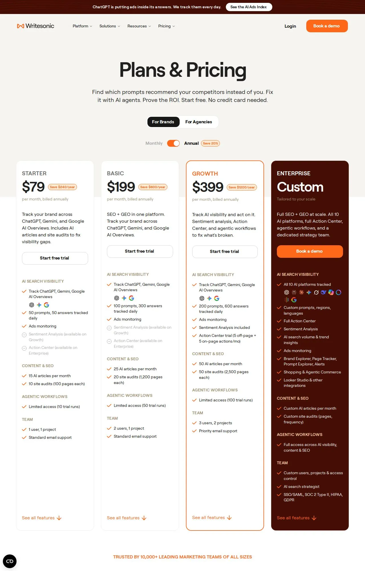 Evidence screenshot: Pricing screenshot